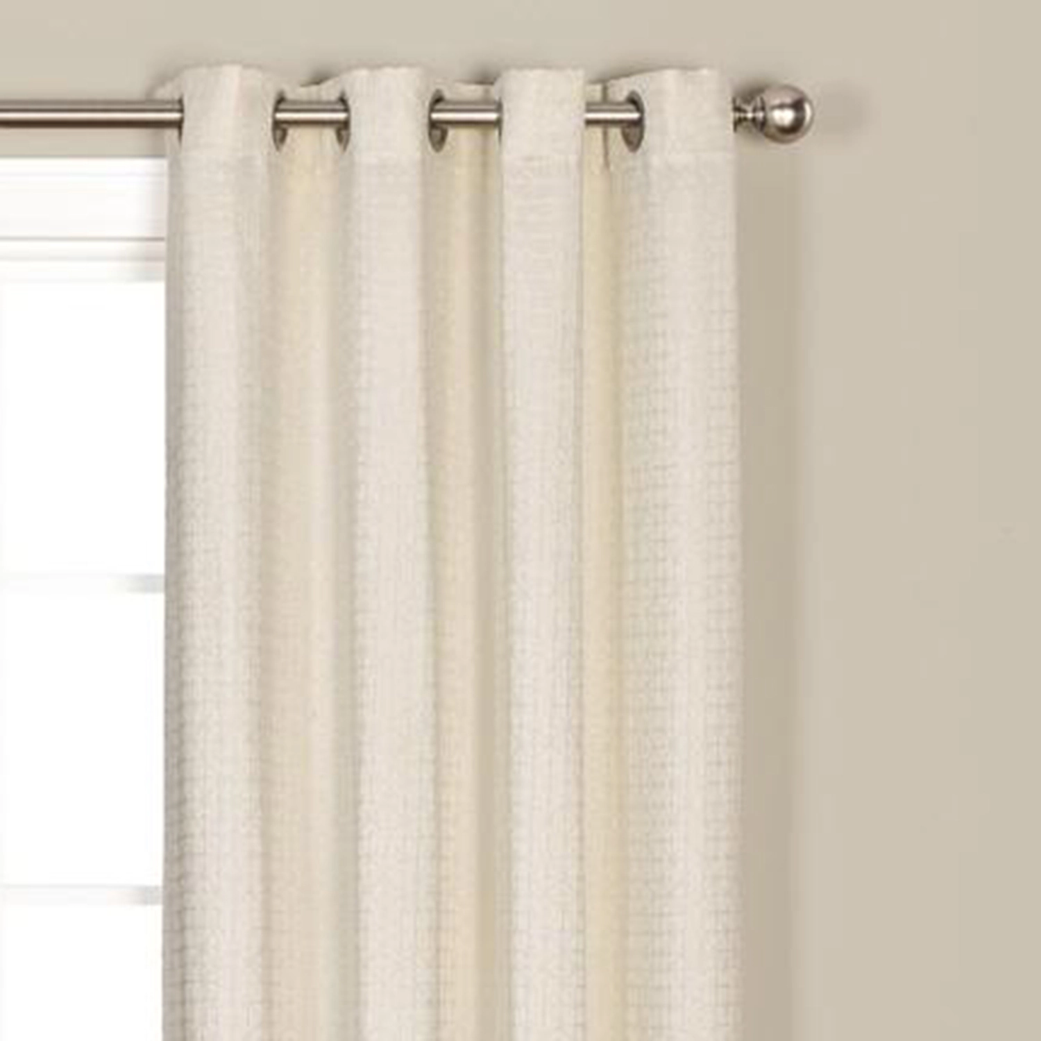 Saturday Knight Ltd Parkland Windowpane Tailored Fabric Panel - 55x95", Natural
