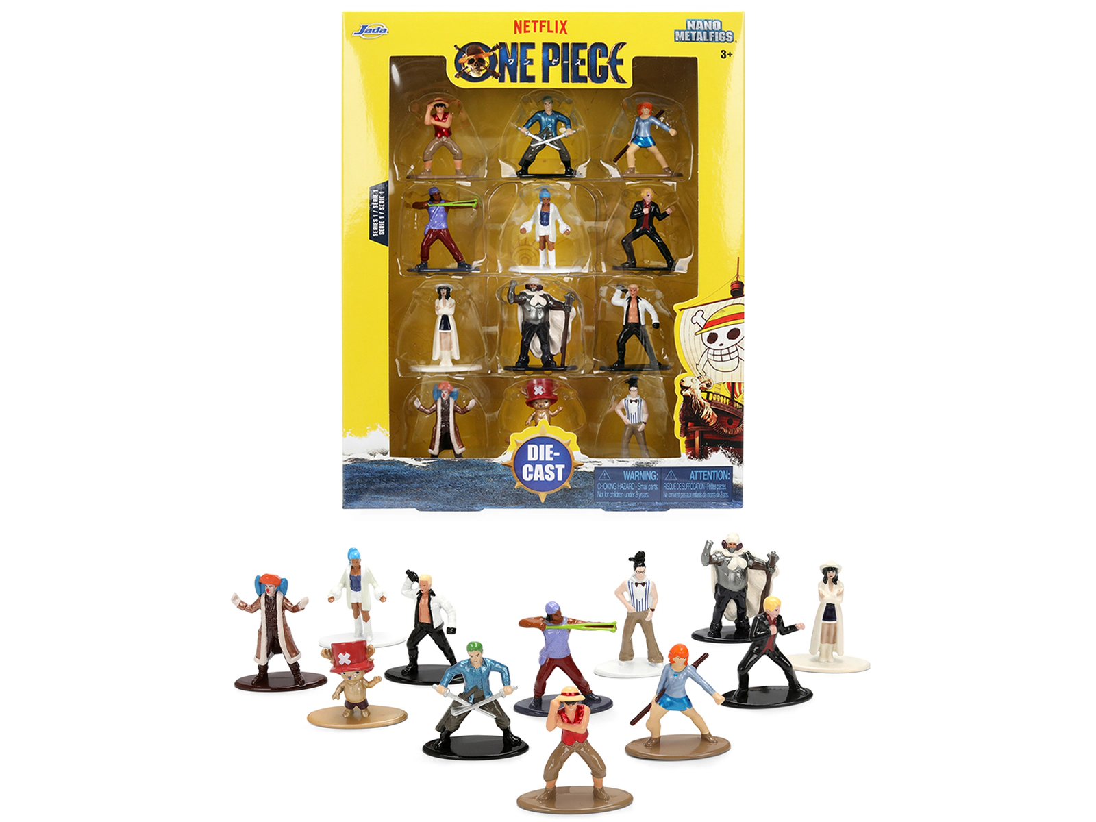 Jada Set of 12 Diecast Figures "One Piece" (2023-Current) TV Series "Metalfigs" Series Diecast Models by Jada