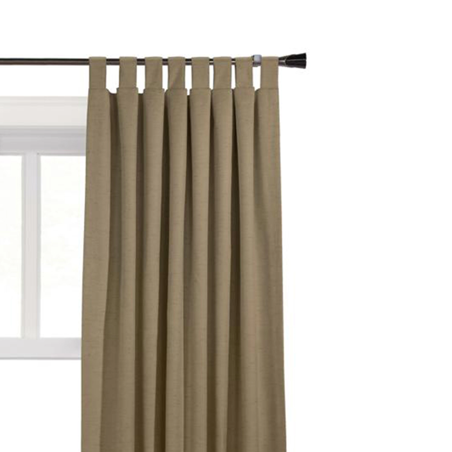 Commonwealth Ventura Tab Top Curtain Panel Pair Window Dressing each - 78x84", Pebble