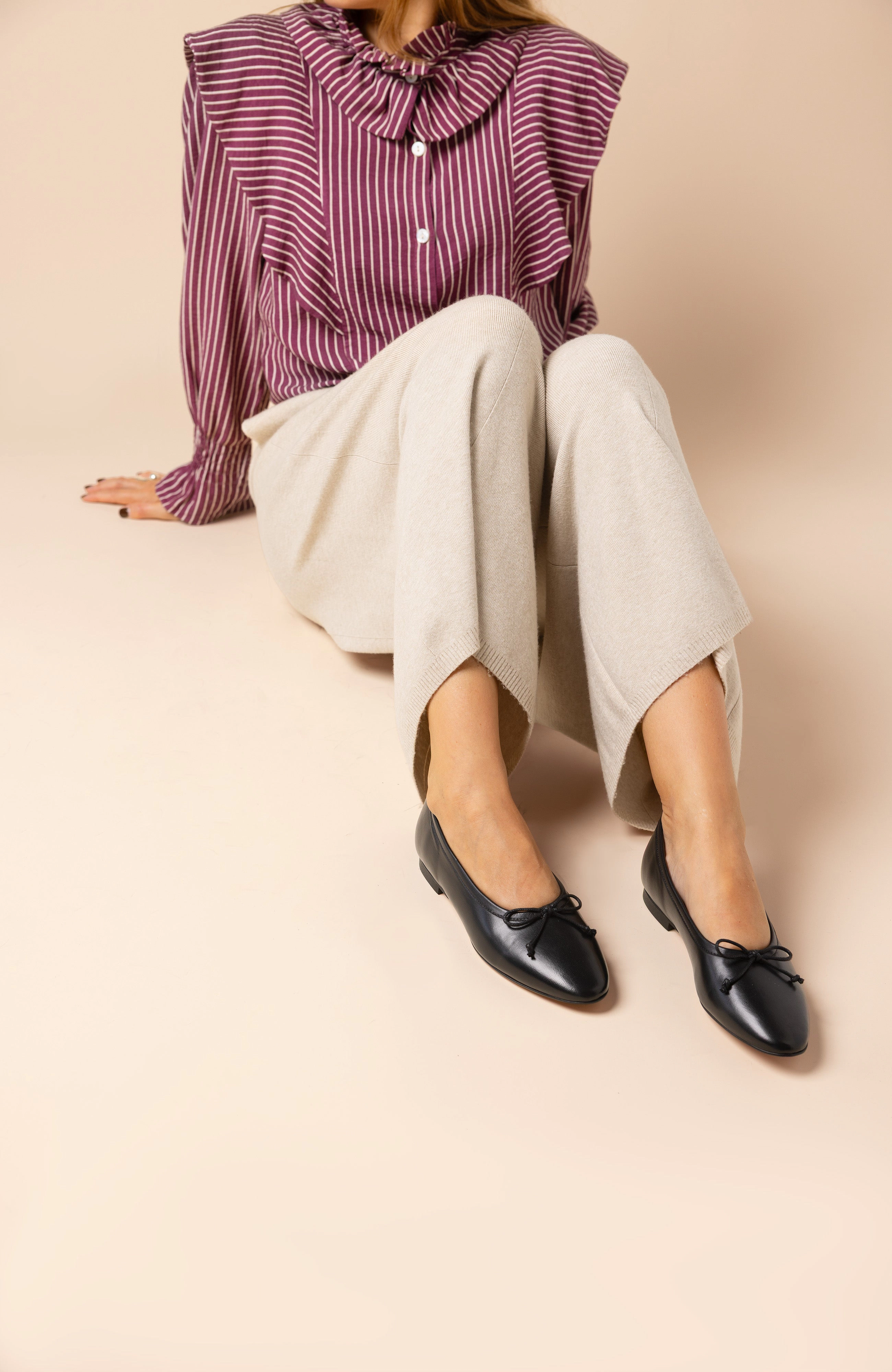 Menina Step Womens Amelie Leather Ballet Flat