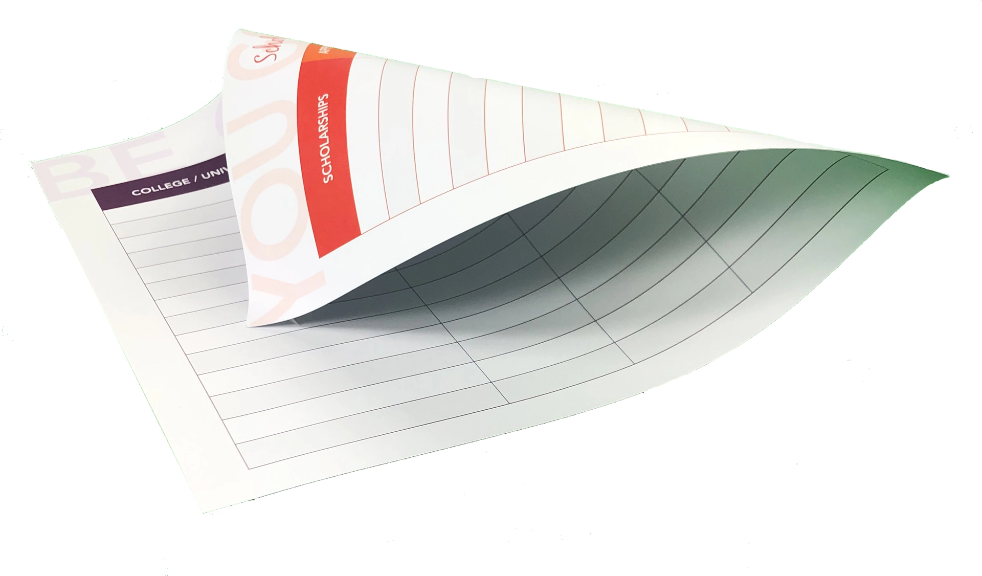 RE-FOCUS THE CREATIVE OFFICE College & Scholarship Application Timeline Sheets
