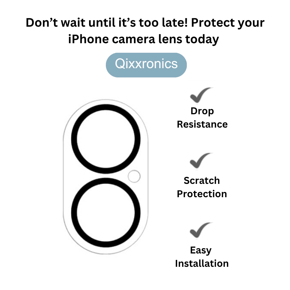 Qixxronics Camera Lens Protector Compatible with iPhone 16 [Night Circle] Tempered Glass Lens Cover for iPhone 16 2PCS