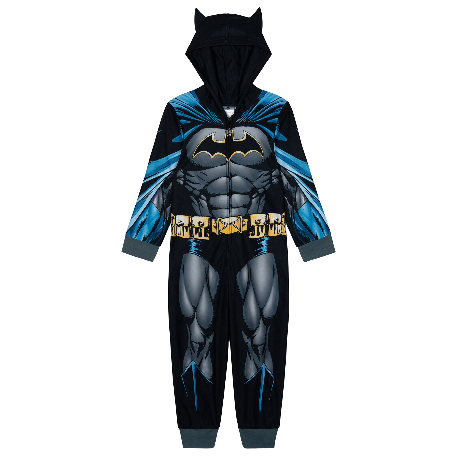 DC Comics Justice League Batman Boys' Cosplay Hooded One Piece Pajama