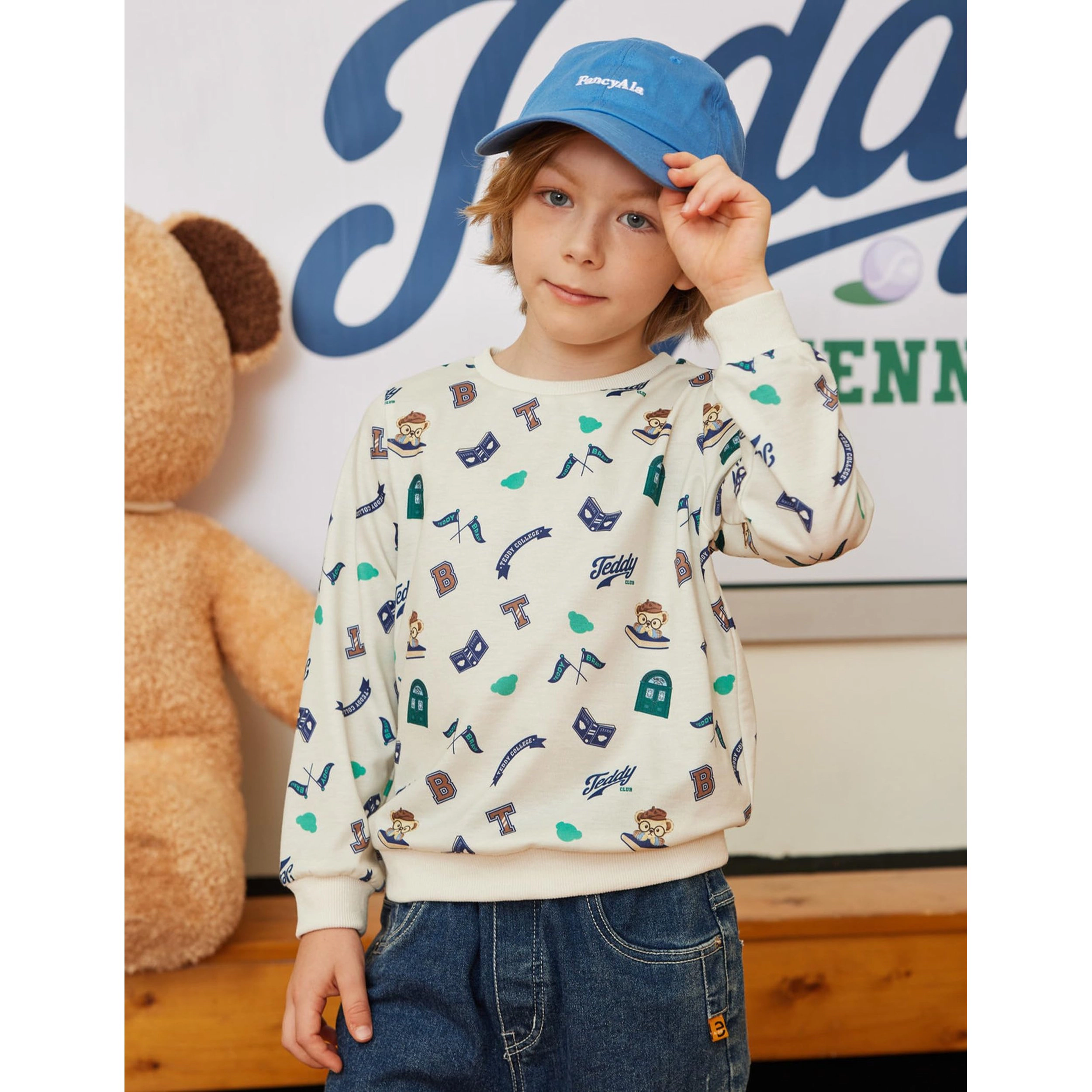 Arshiner Toddler Boys Halloween Crewneck Sweatshirt Long Sleeve Pullover Graphic Shirts For Kids