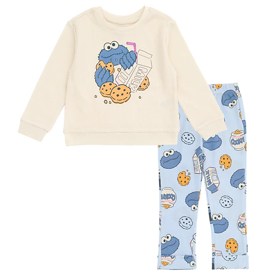 Sesame Street Cookie Monster Boys' 2-Piece Sweatshirt and Pants Set