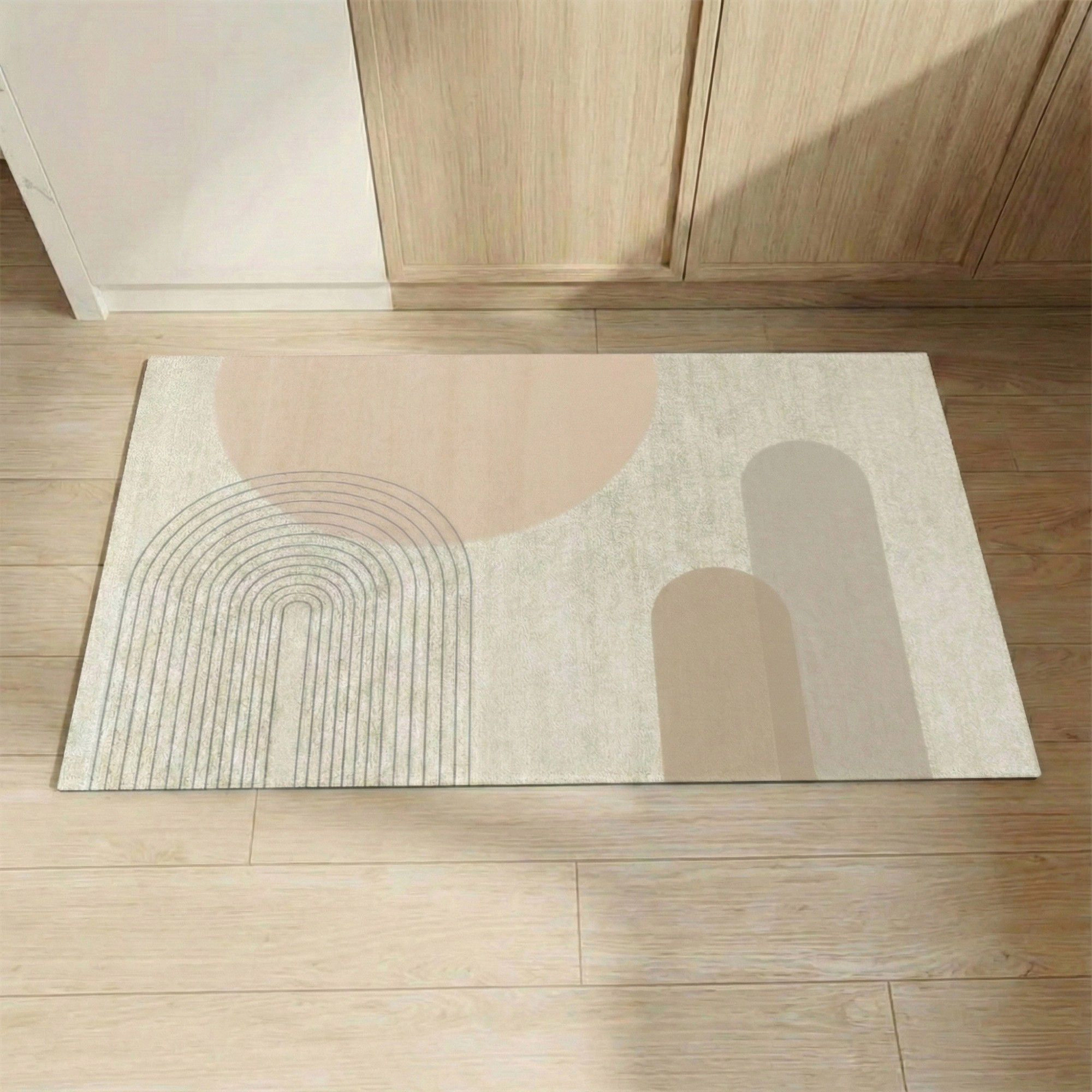 Alilang Unisex Anti Fatigue Kitchen Floor Mat with Geometric Line Pattern Cushioned Standing Rug for Sink Counter and Pr