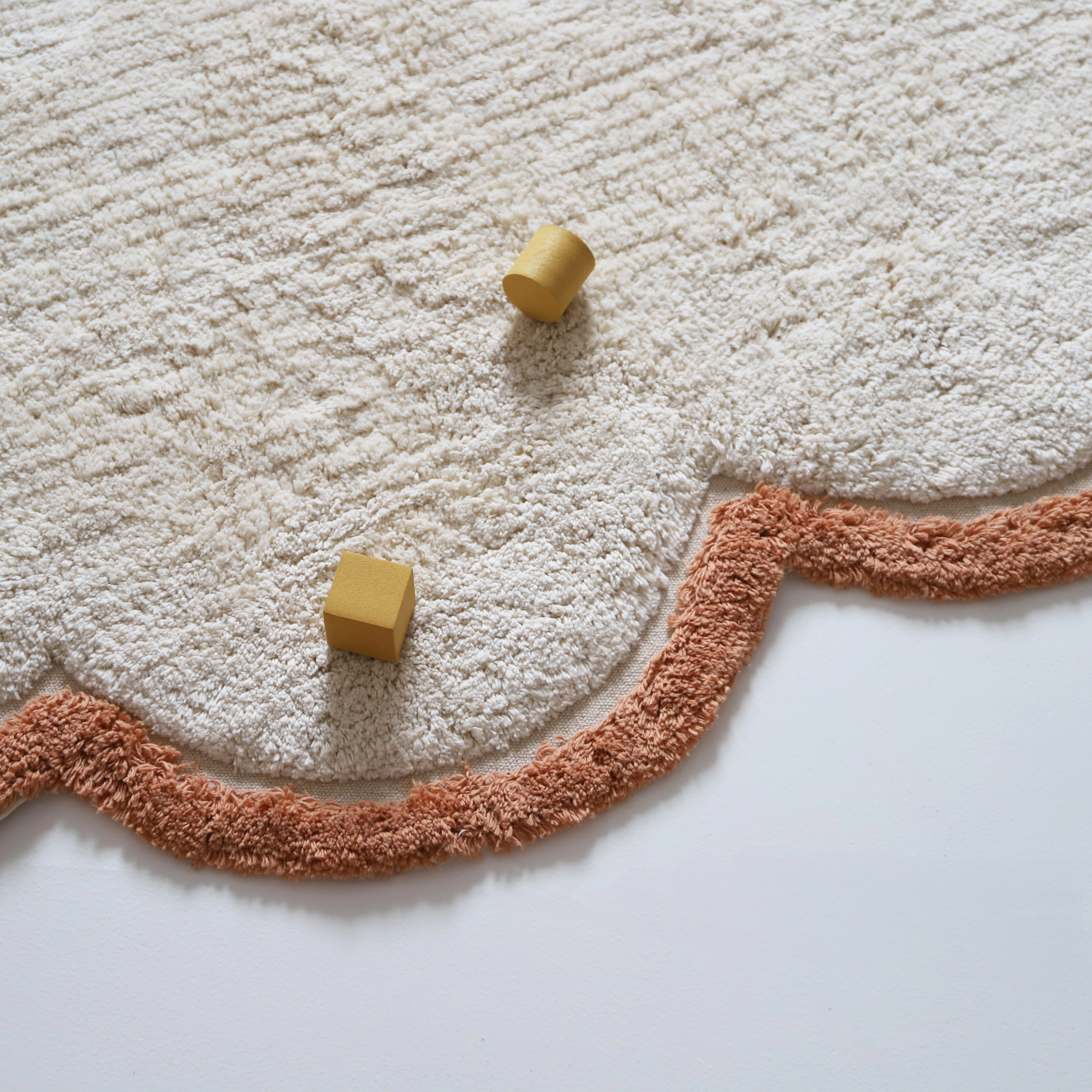 Nattiot Washable Cotton Cloud Kid'S Rug - Little Nimbus Toffee