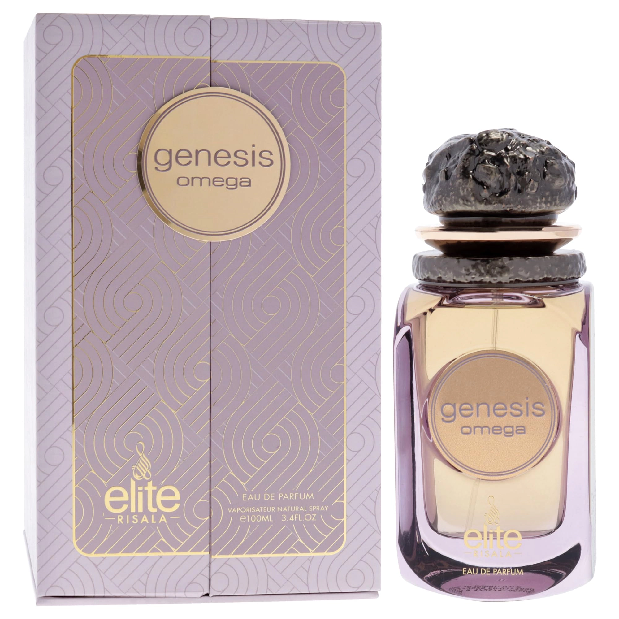 Risala Elite Genesis Omega Eau de Parfum for Men, Woody Aromatic Aquatic 3.4 oz Spray