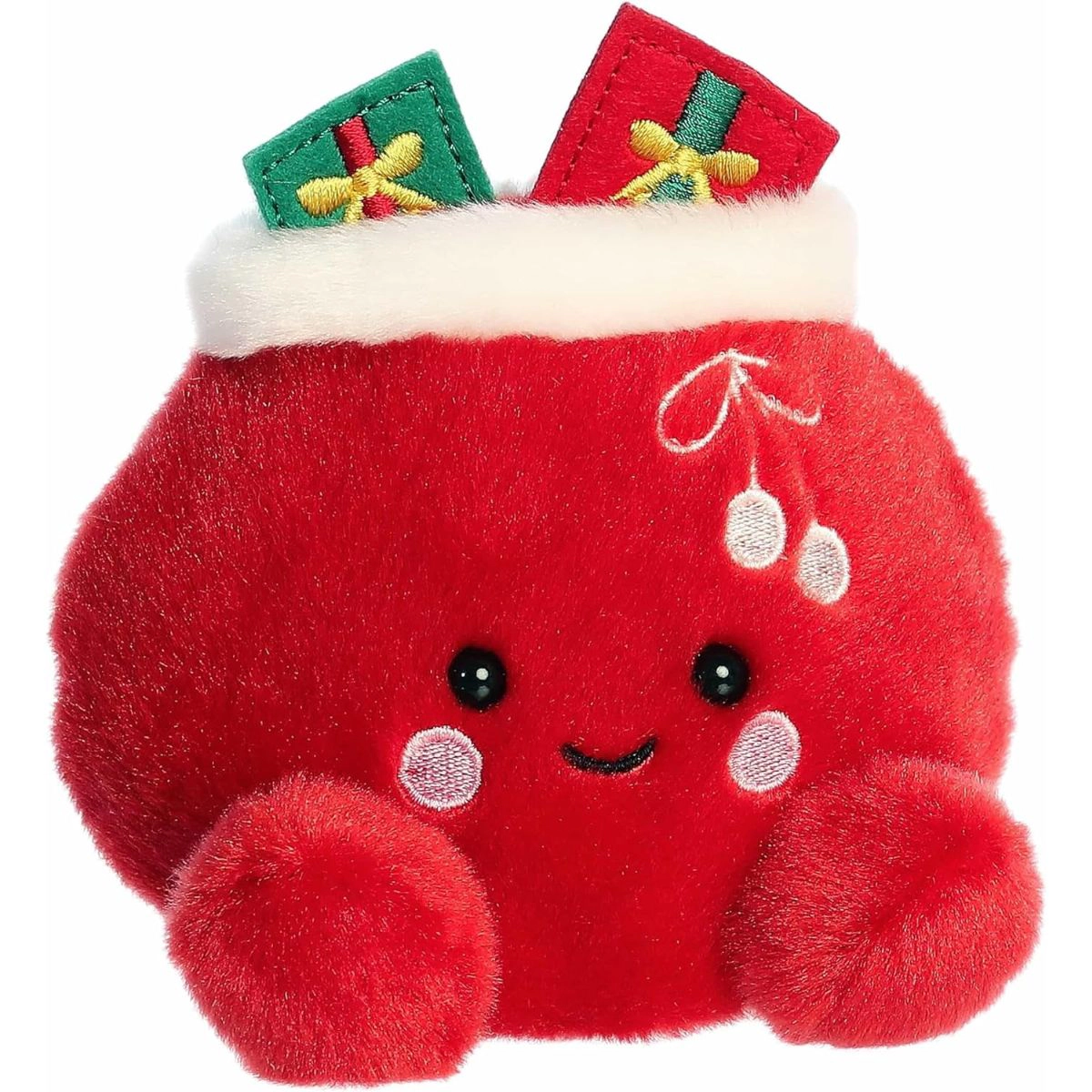 Aurora Palm Pals Velvet Santa Bag 5-Inch Stuffed Animal Plush