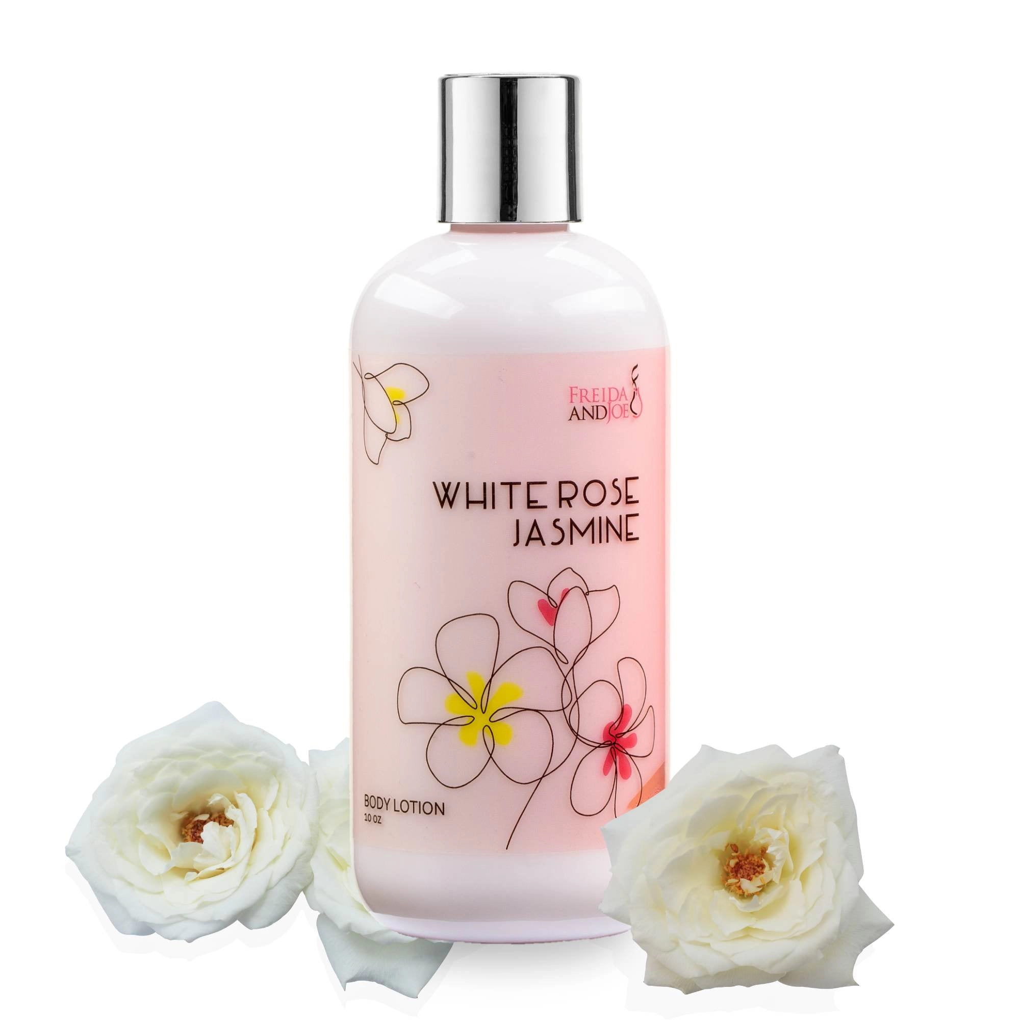 Freida and Joe Womens 10oz Deep Moisturizing Fragrance Body Lotion & 8 oz in White Jasmine Scent