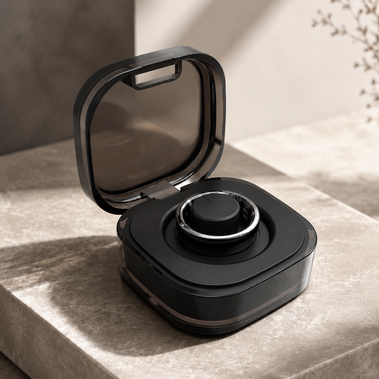 Pursonic Unisex Smart Health & Sleep Tracking Ring with Magnetic Charging Base