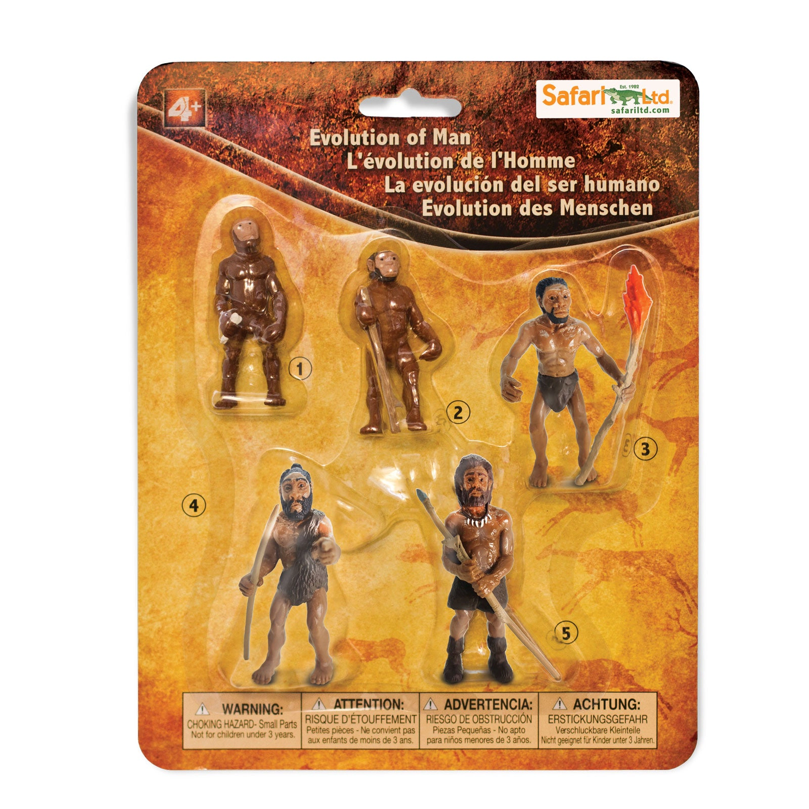 Safari Ltd. - Evolution of Man - Educational Human Evolution Toy Figurines