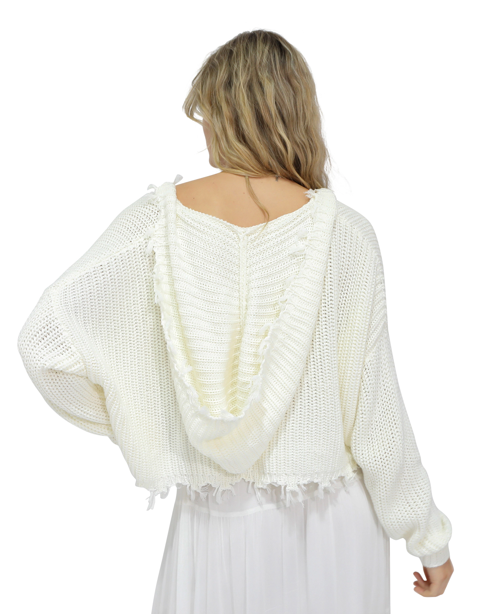 Belle & Bloom Womens Another Love Fringe Zip Knit