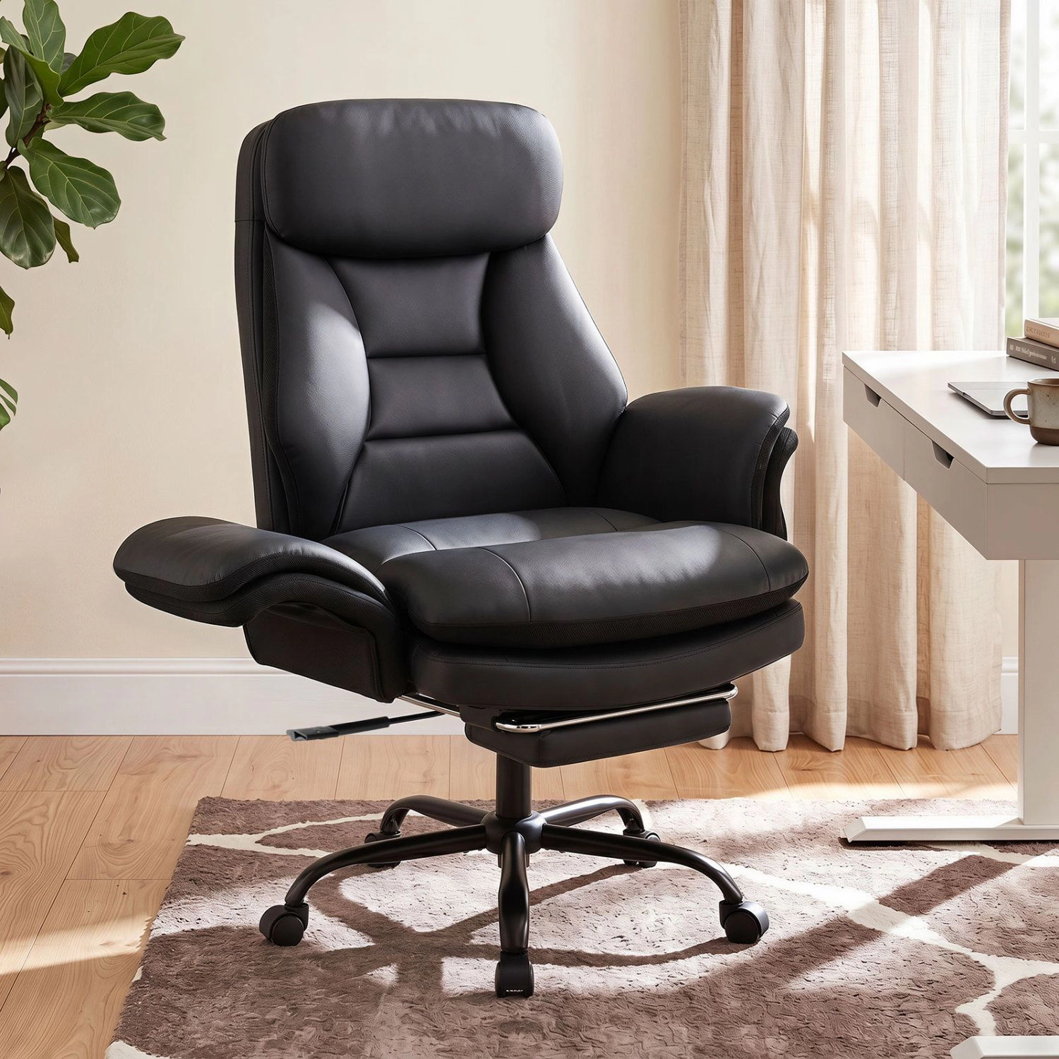 SlickBlue Ergonomic Big and Tall Office Chair with Flip Armrests