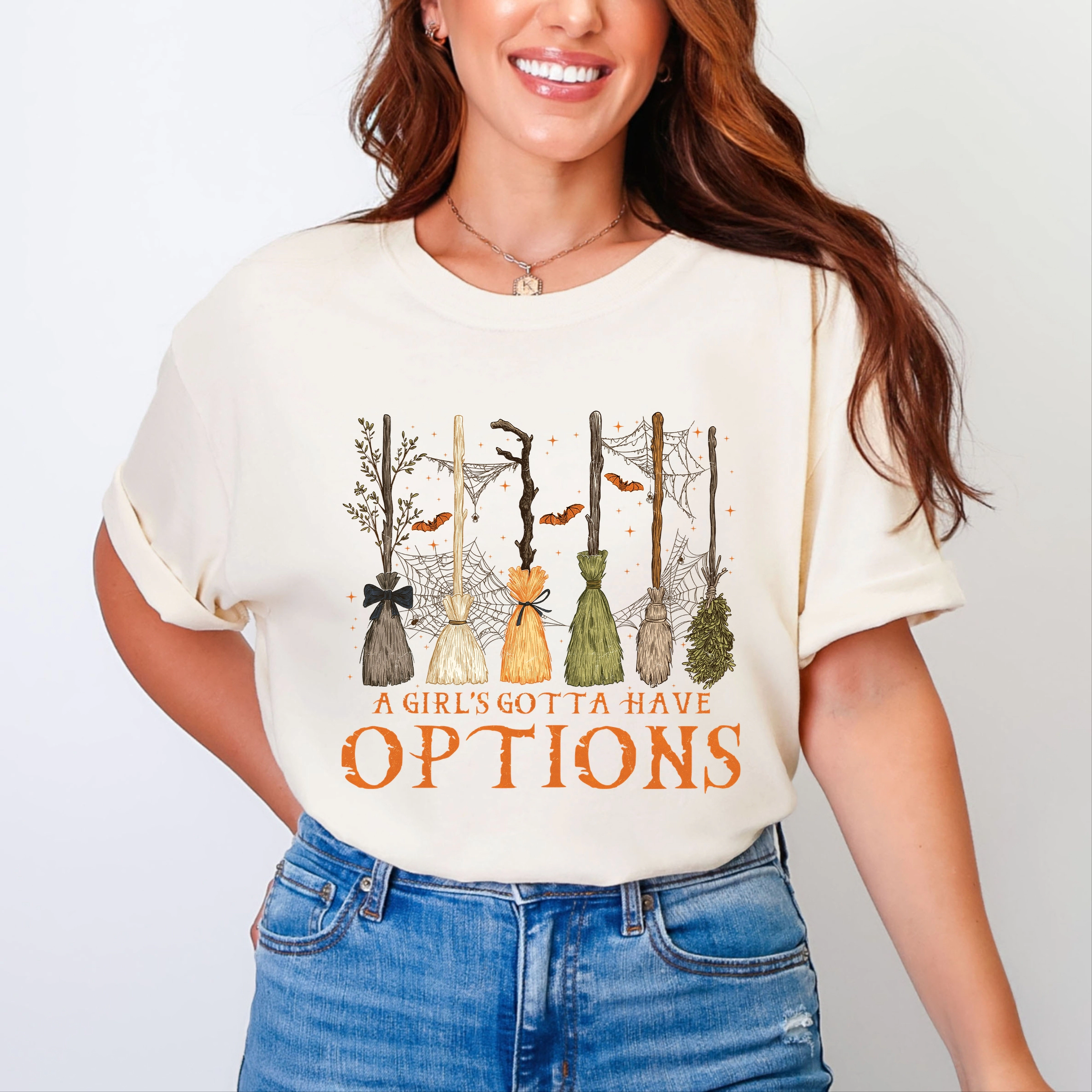 Simply Sage Market - Women's Garment Dyed Graphic T-Shirt Girl's Gotta Have Options