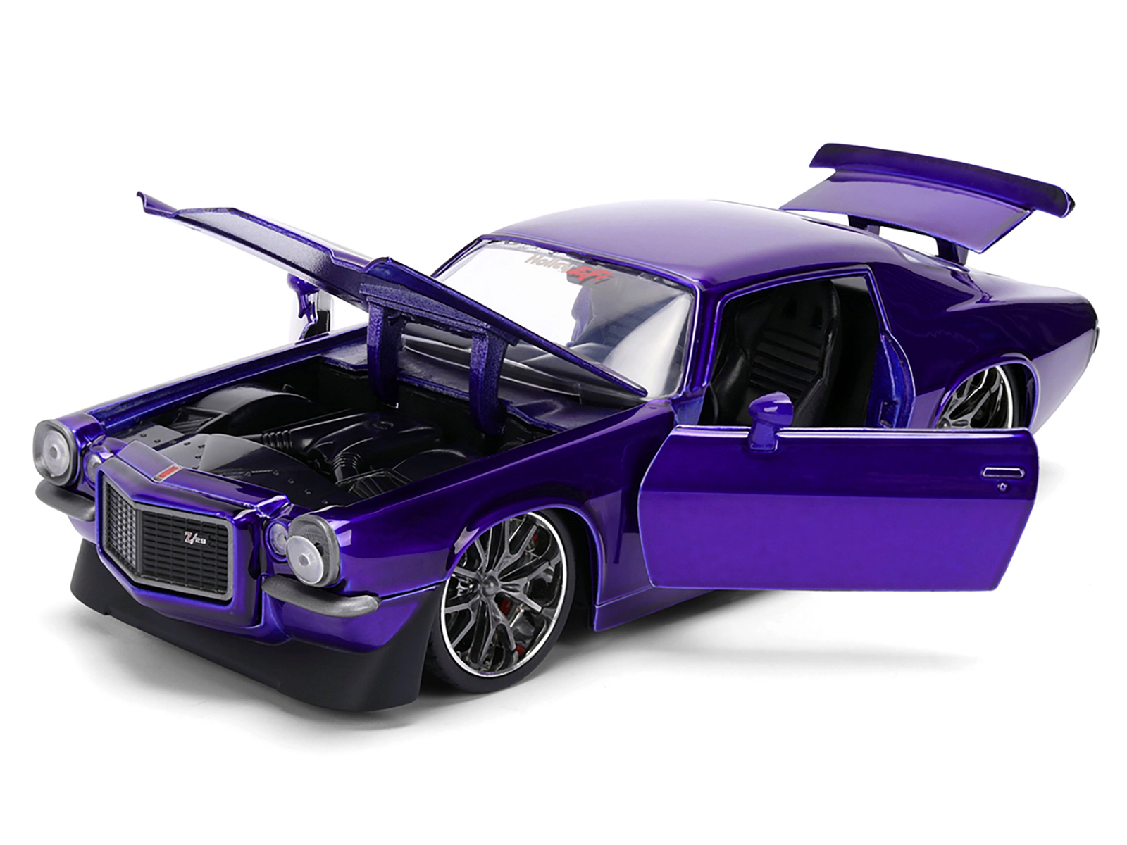 Jada 1971 Chevrolet Camaro Z/28 Purple Metallic with Black Hood "Bigtime Muscle" Series 1/24 Diecast Model Car by Jada
