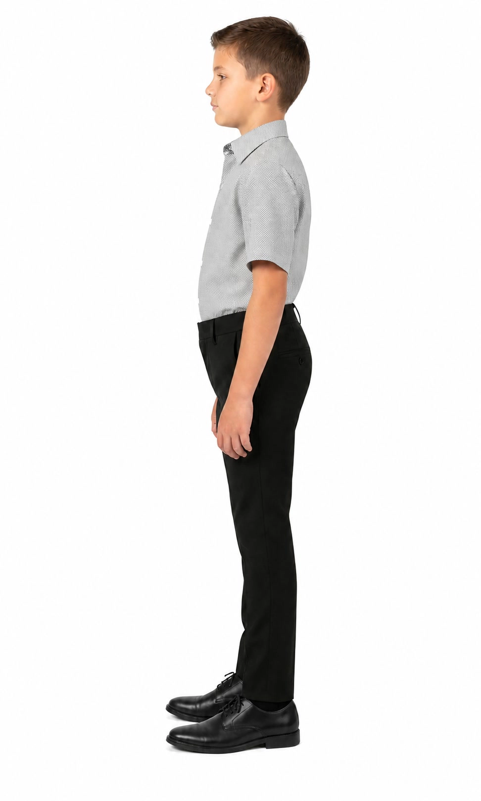 Elie Balleh Boys Slim Fit Micro Houndstooth Shirt