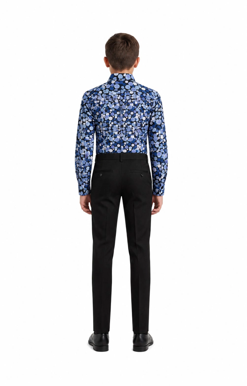 Elie Balleh Boys Slim Fit Boys' Dotted Dress Shirt