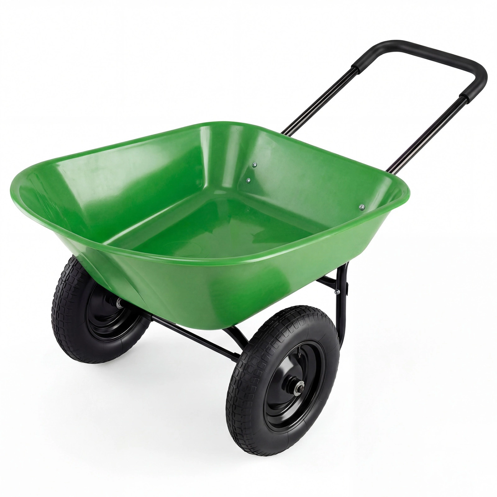 SUGIFT 2 Tire Heavy Duty Dolly Utility Cart Light Green Garden Wheelbarrow