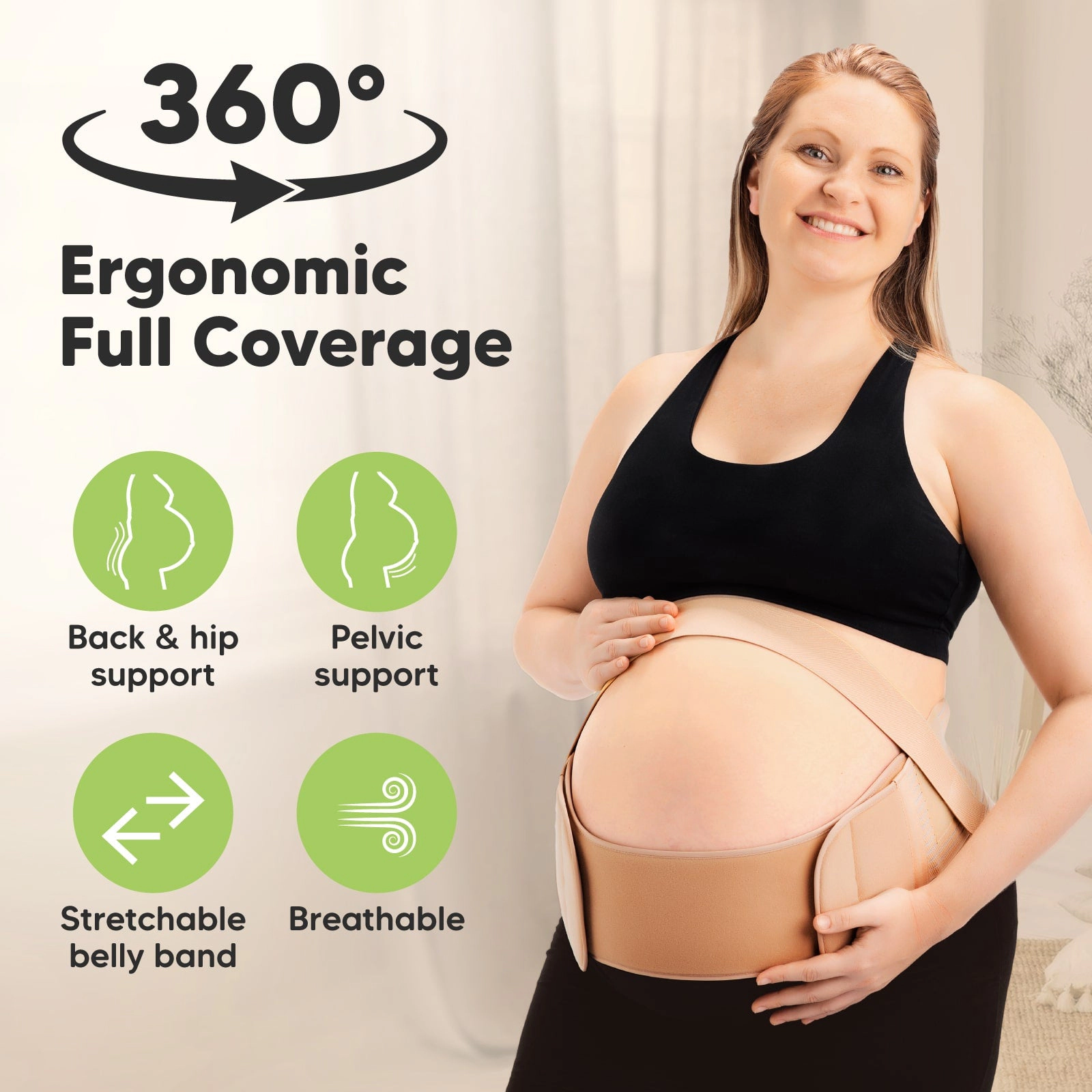 KeaBabies Nurture 2-in-1 Maternity Support Belt