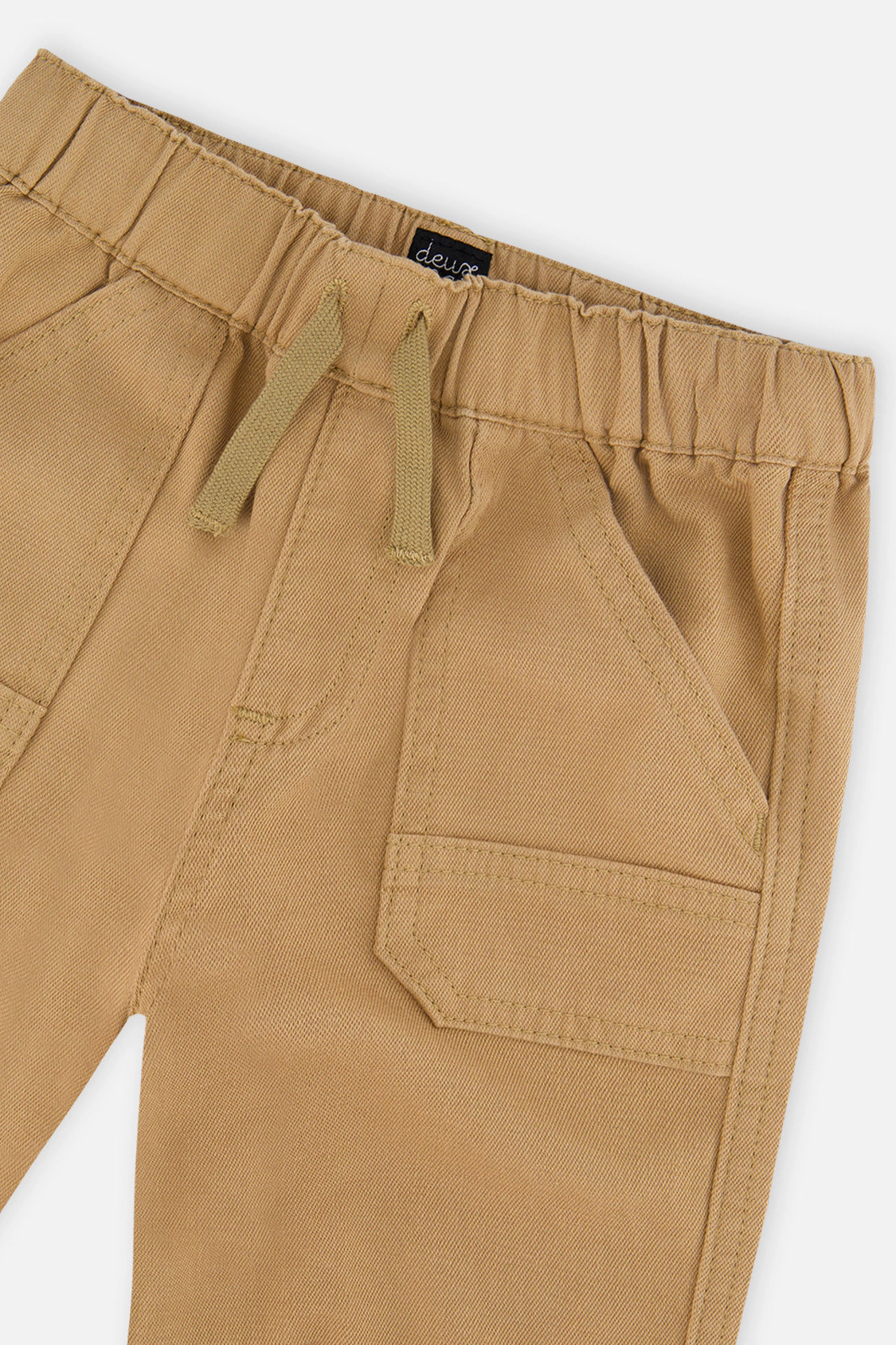 Deux par Deux Boys Stretch Canvas Patch Pocket Jogger Pants