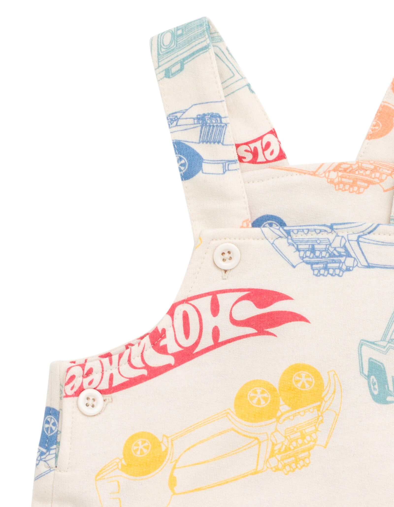 Hot Wheels Baby Boys' 2-Piece Shortall and Tee Set