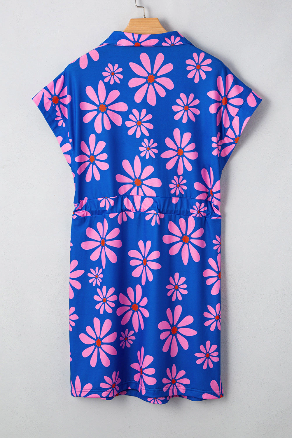 Threaded Pear Women's Elouise Floral Drawstring Waist Mini Dress