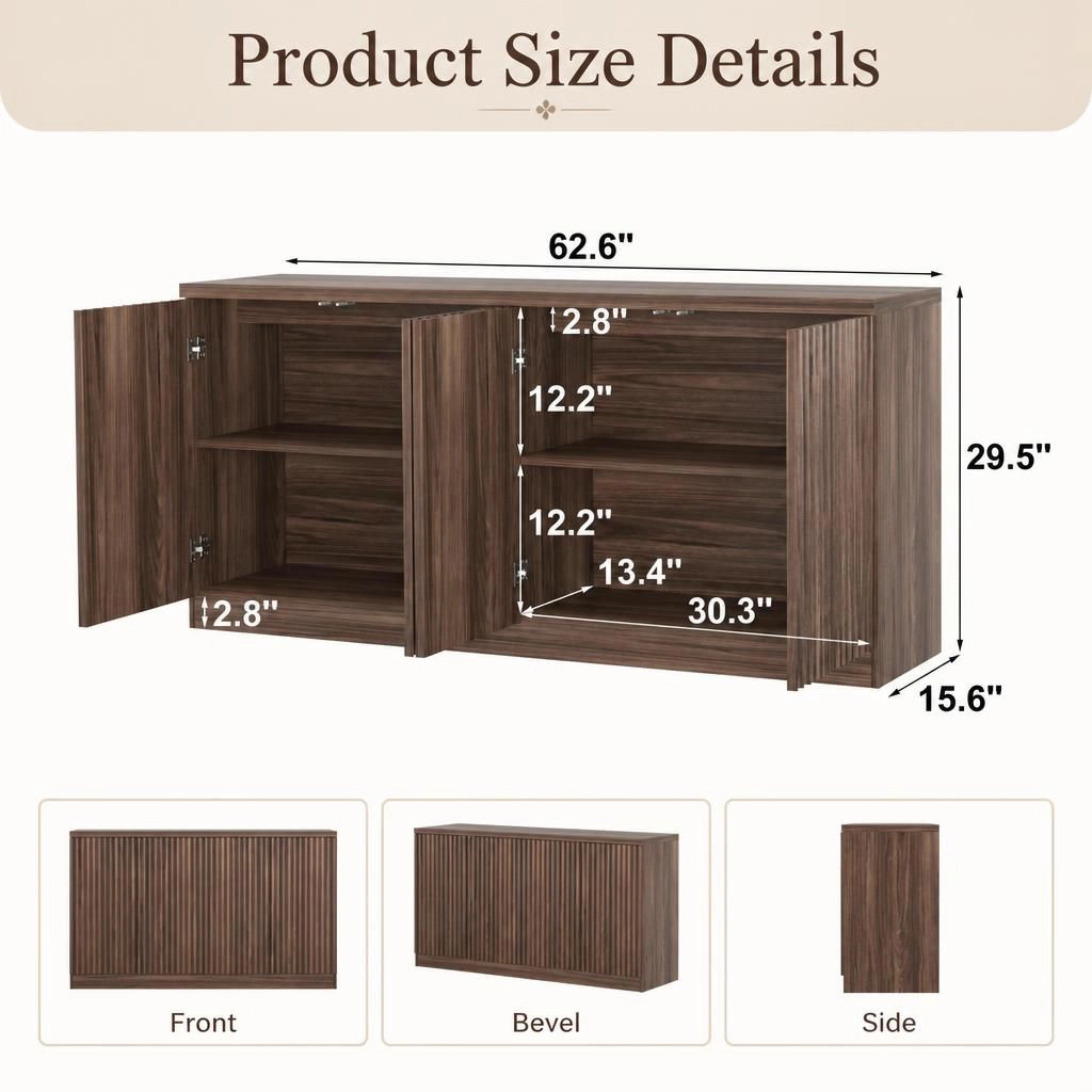 GOODSILO Functional Storage Sideboard Buffet Console