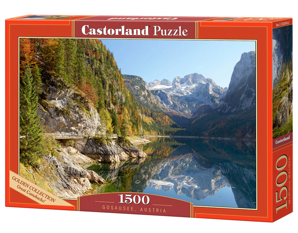 CASTORLAND 1500 Piece Jigsaw Puzzles, Gosausee, Austria, Idyllic puzzle, Mountain view, C-152018-2
