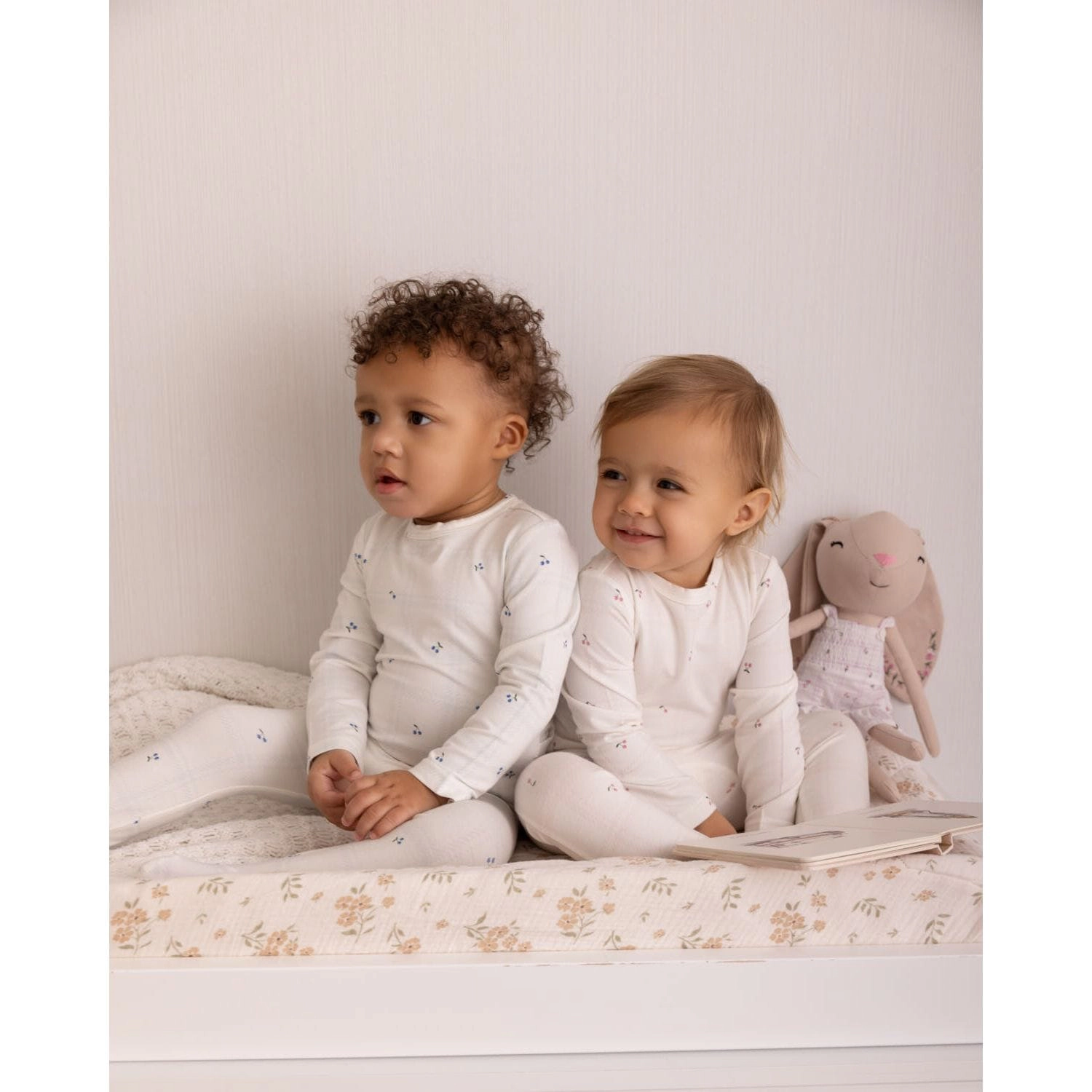MeMoi Baby "Berry Sweet" Modal Blend Tonal Plaid Footie