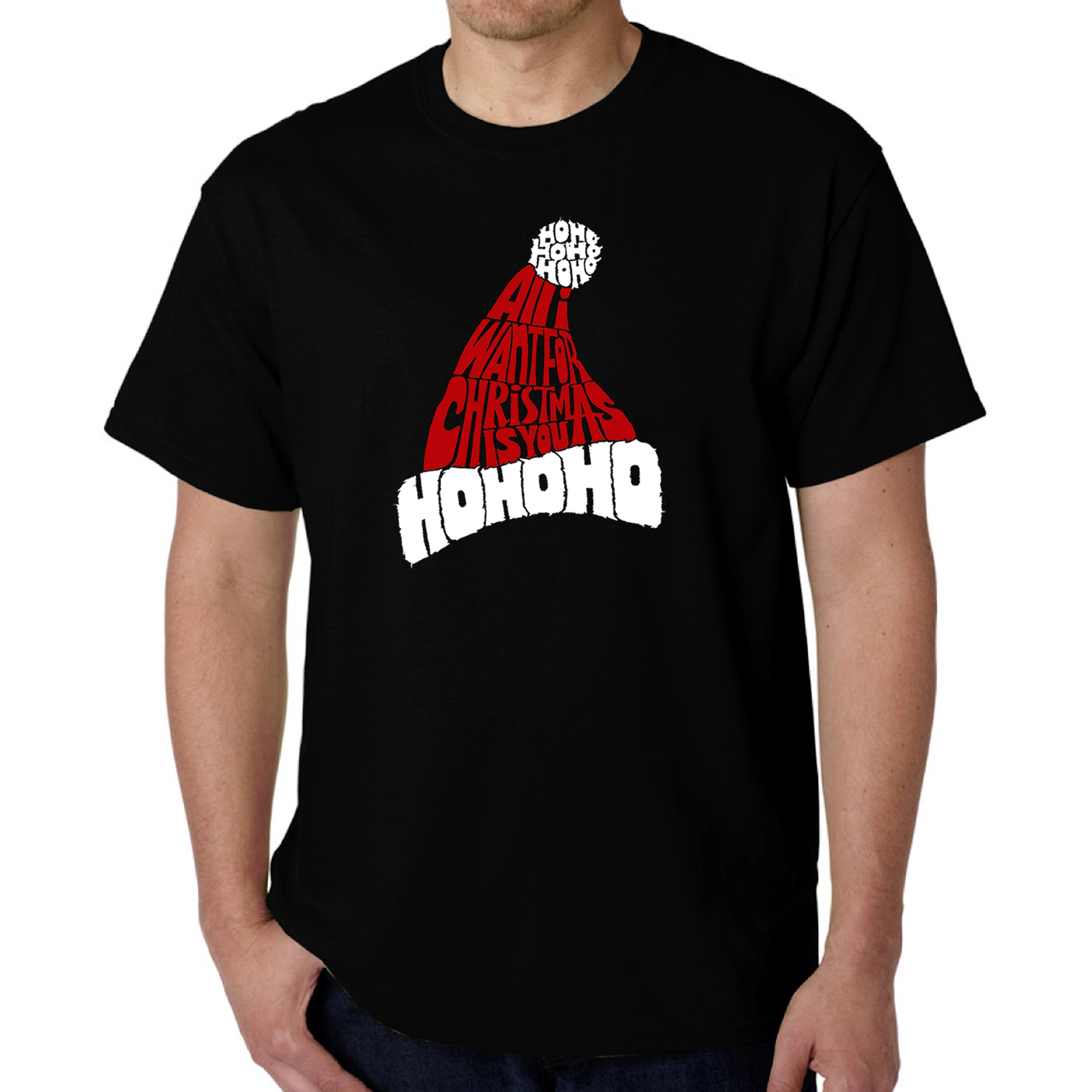 LA Pop Art Men's Word T-Shirt - All I Want For Christmas Is You