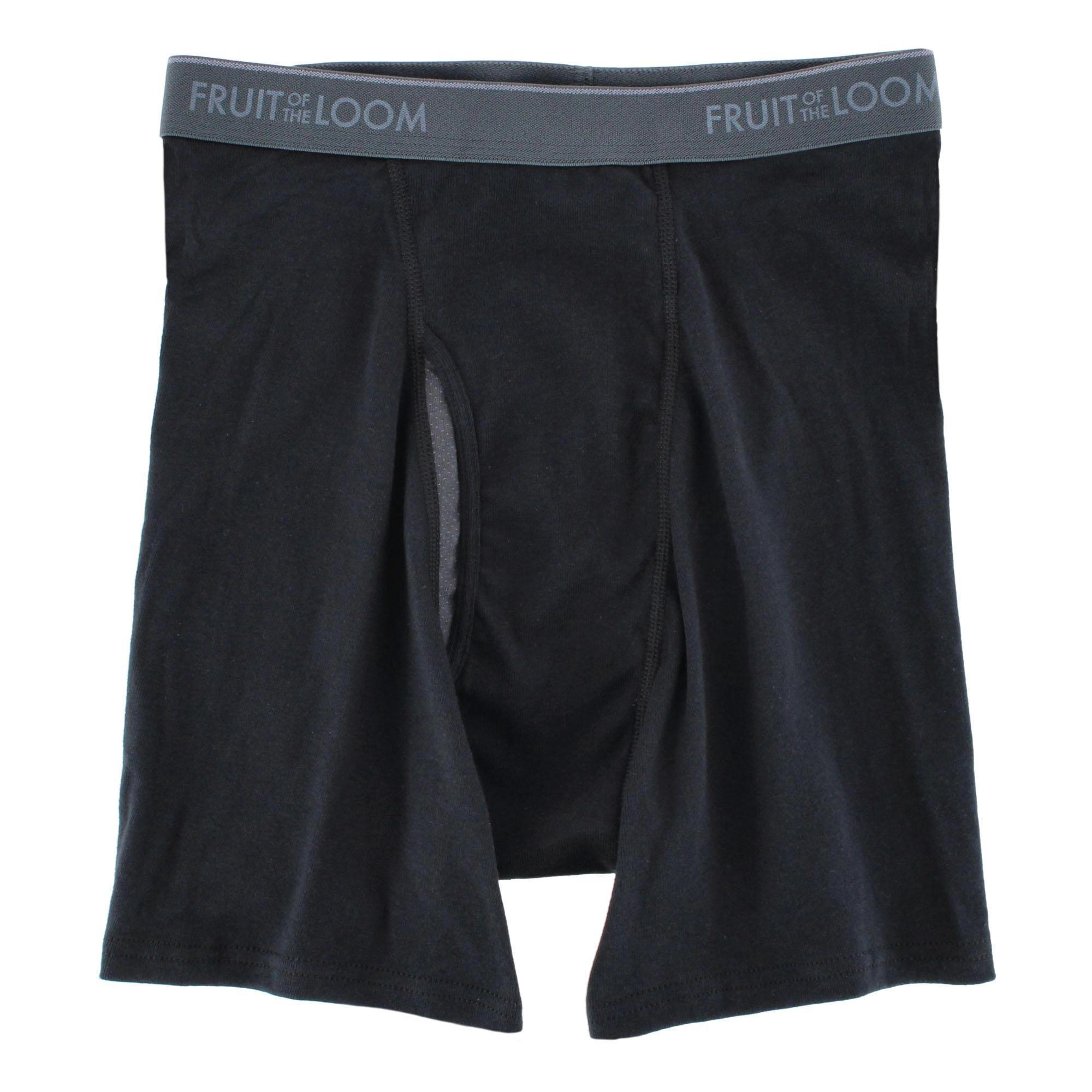 Fruit of the Loom Men's Eversoft CoolZone Fly Black Boxer Briefs (7 Pack)