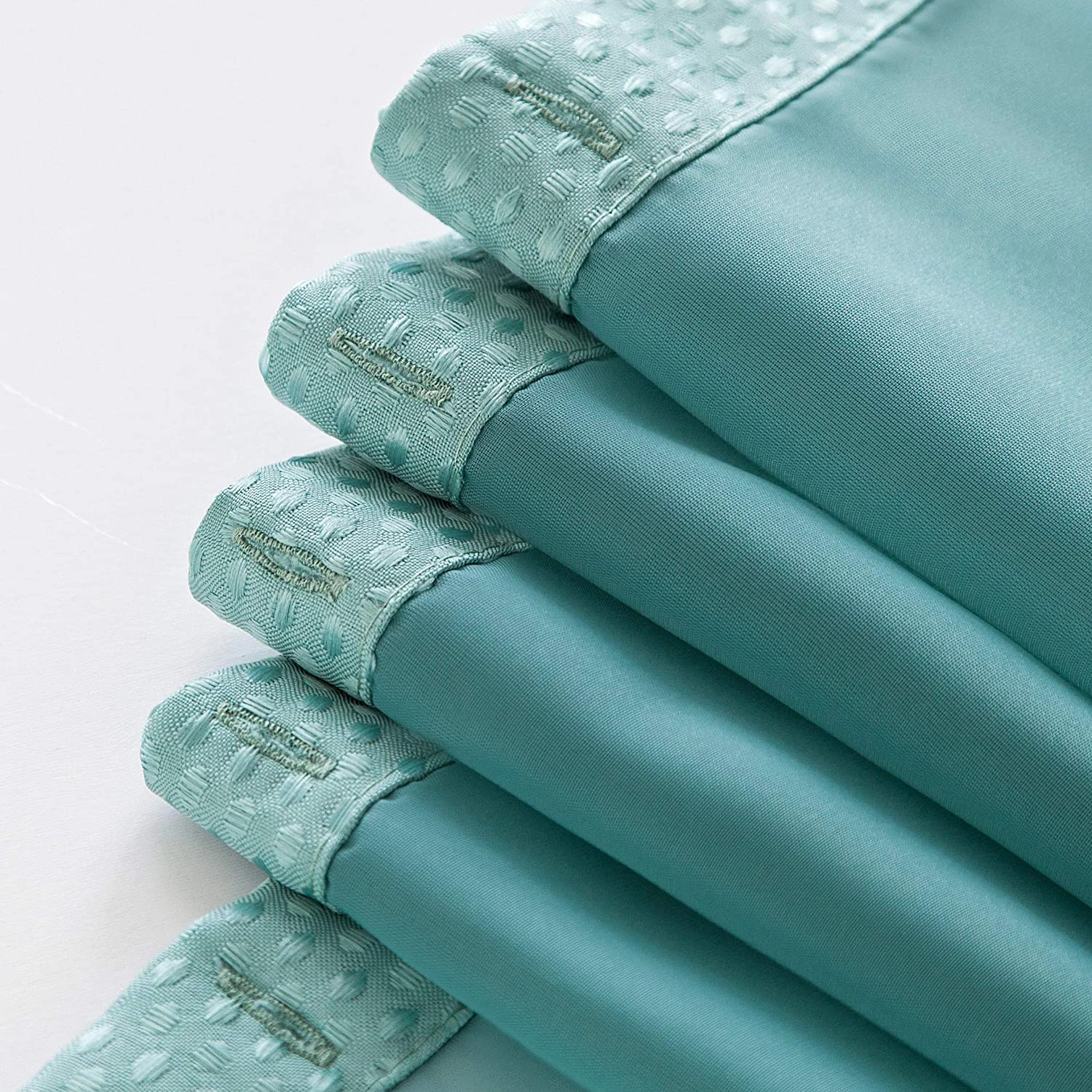 Dainty Home Complete Waffle Weave Fabric Shower Curtain With Snap On Waterproof Detachable Liner Set 70" x 72"