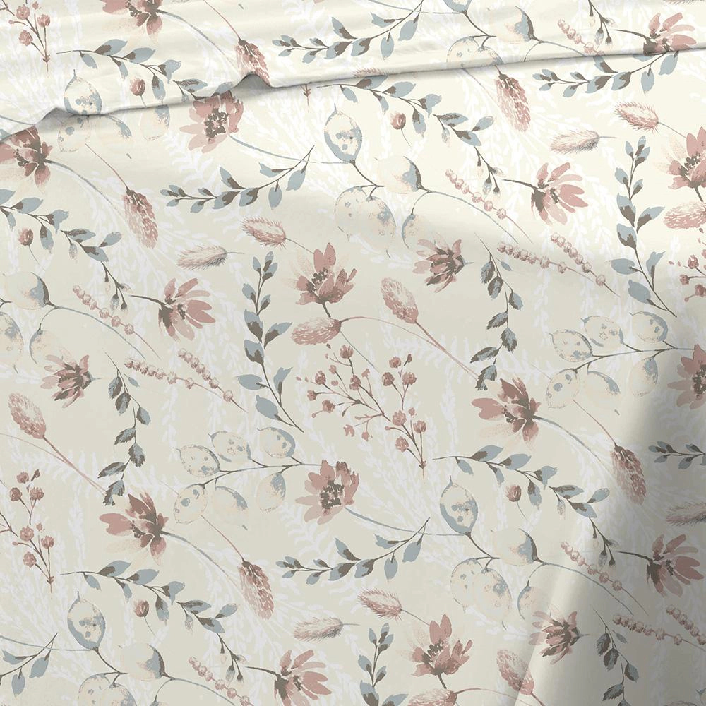 RT Designers Collection Petals Organic Cotton Ultra Soft Printed Sheet Set Multi King