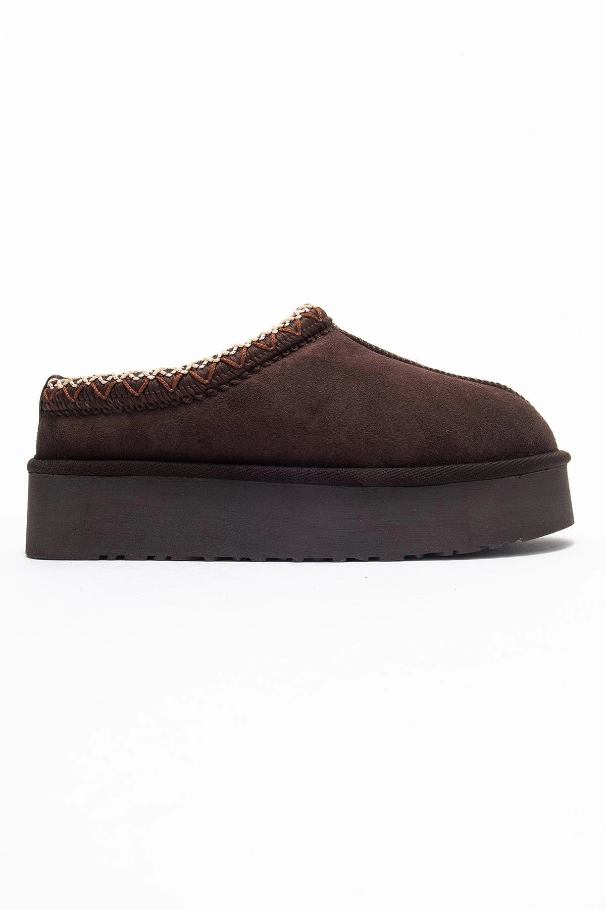 Forever & Always Womens Avelia Leather Winter Slippers