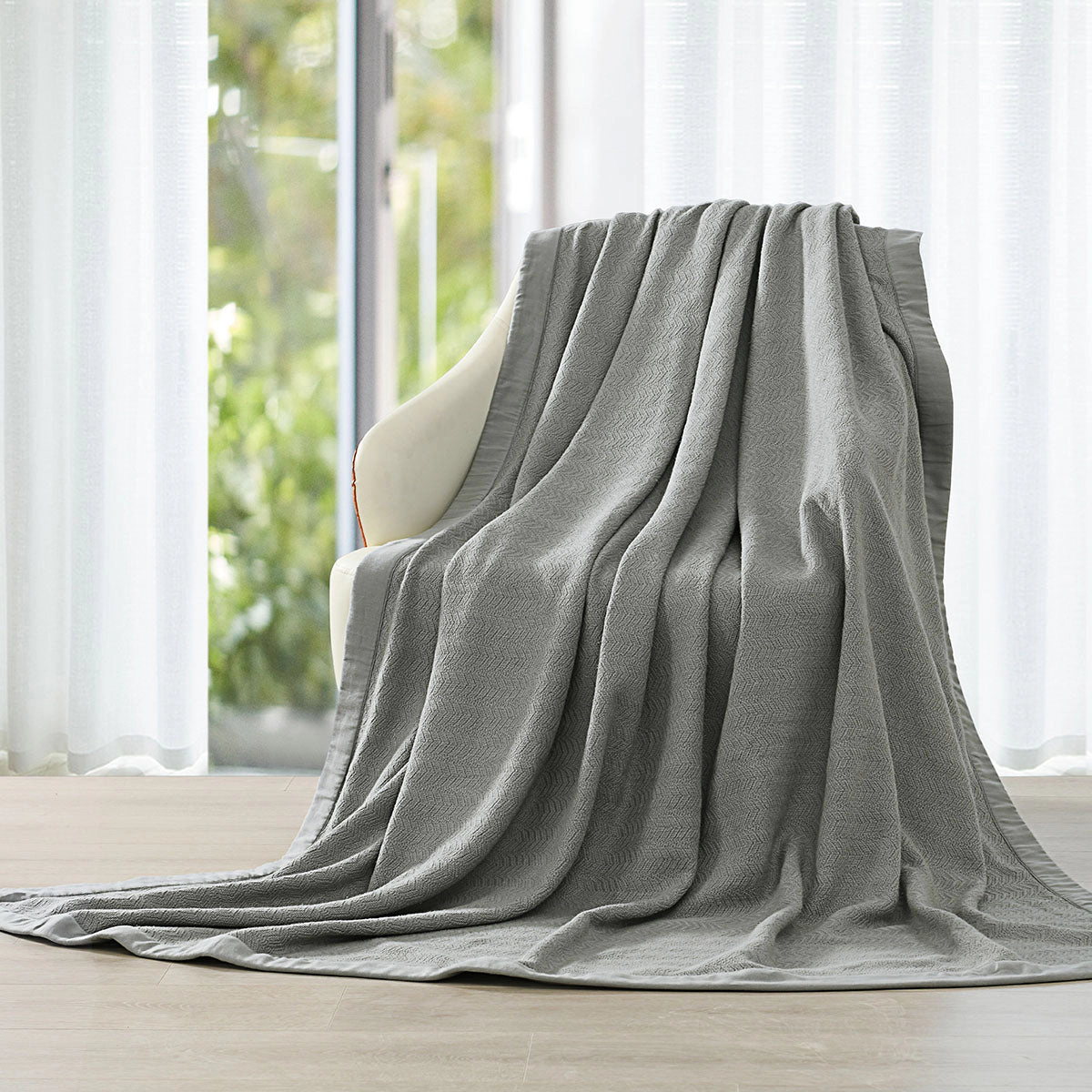 Egyptian Linens 100% Cotton 2 Ply Sheet Blanket Throw