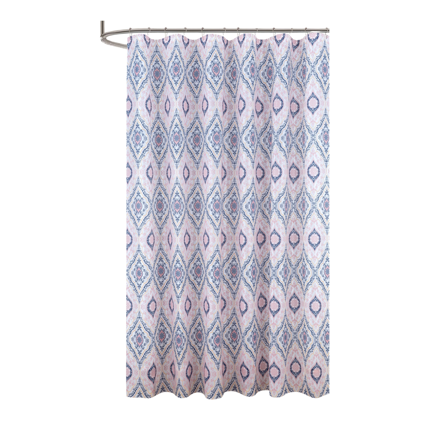 RT Designers Collection 90 GSM Printed Peva Glit Jaxx Shower Curtain 70" x 72" Blush