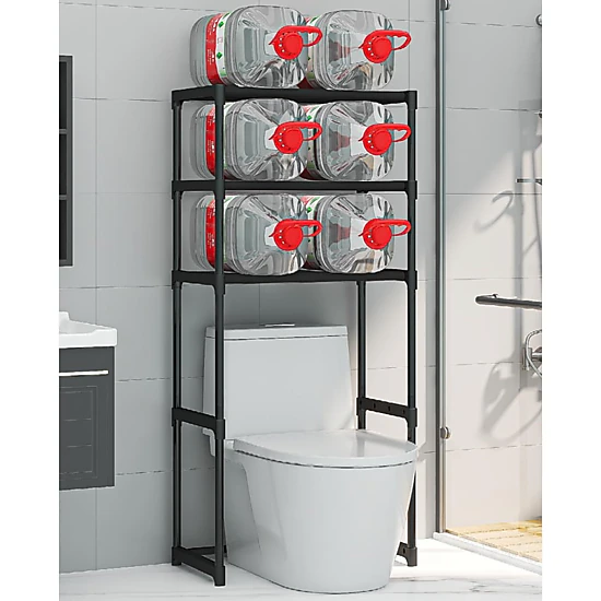 SKYROKU Three-Tier Toilet Overhead Shelf, Metal Bathroom Storage Rack ...