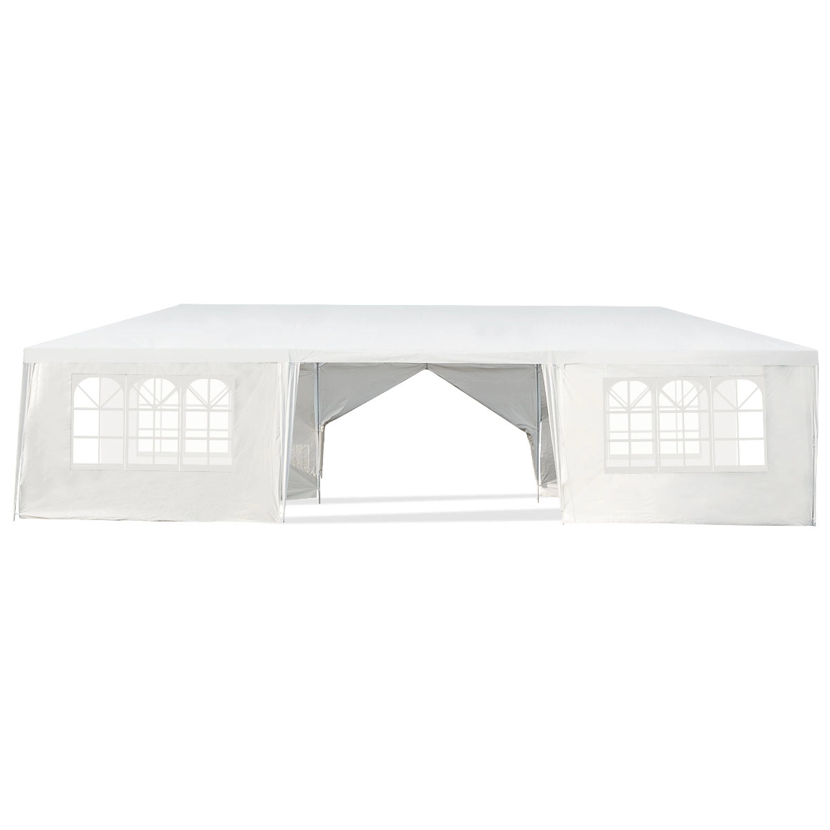 SUGIFT 10 x 30Feet Outdoor Canopy Tent with 6 Removable Sidewalls and 2 Doorways White