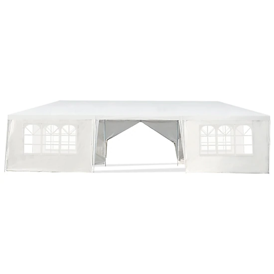 SUGIFT 10 x 30Feet Outdoor Canopy Tent with 6 Removable Sidewalls and 2 Doorways White