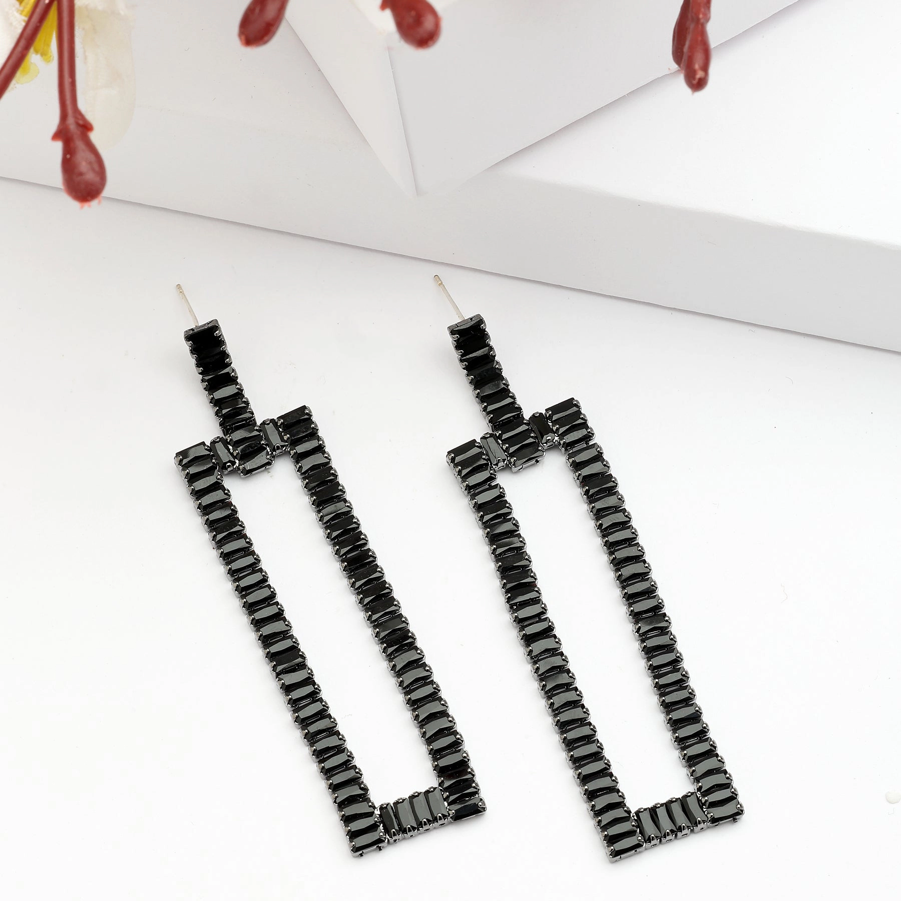 AGP PARIS Womens Diva Perky Long Drop Earrings