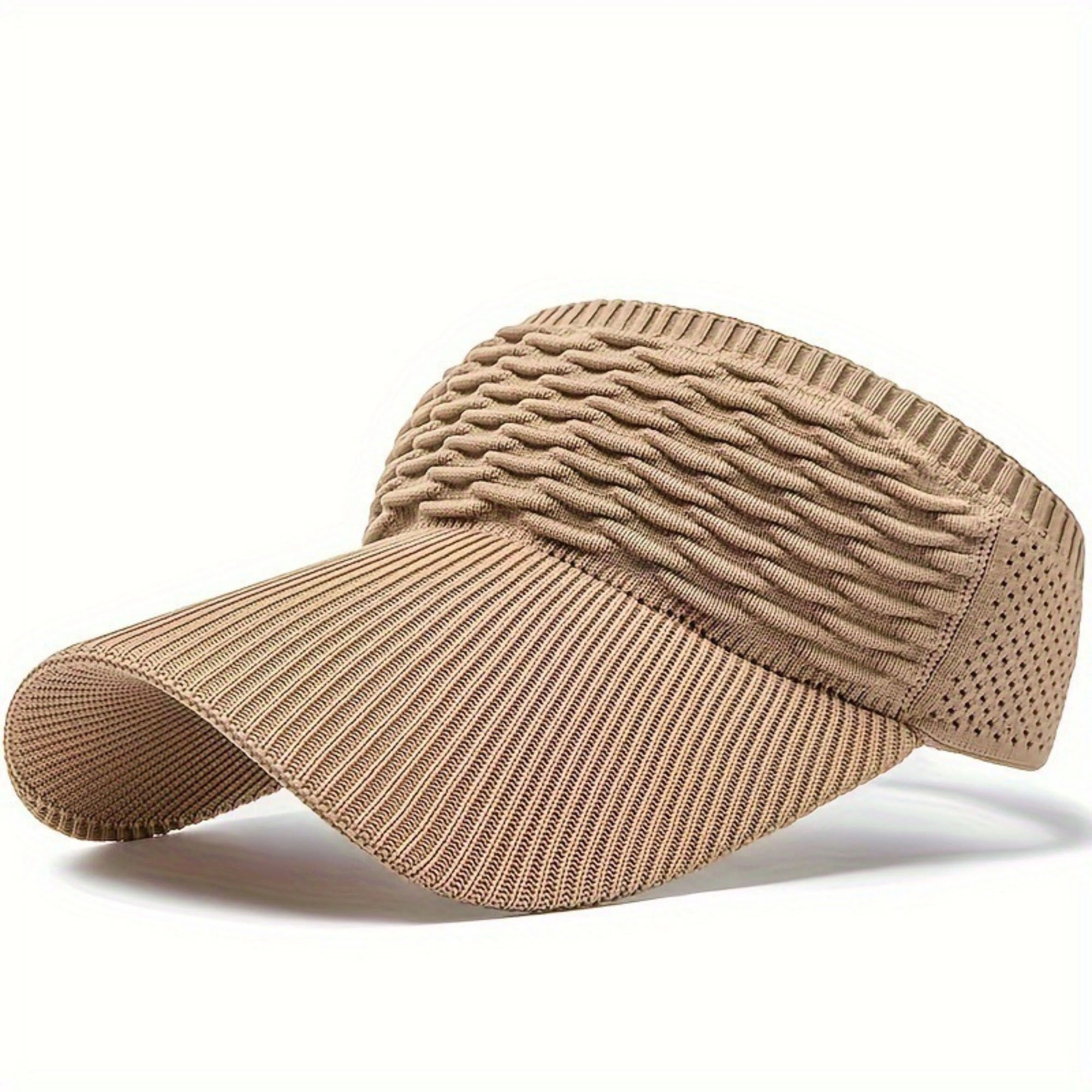 Anna-Kaci Women's Knit Visor Hat Breathable Stretch Sun Cap Lightweight Athletic