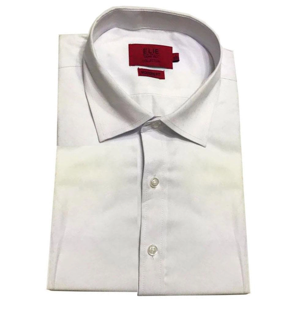 Elie Balleh Slim Fit Mens Tone-On-Tone Short Sleeve Shirt