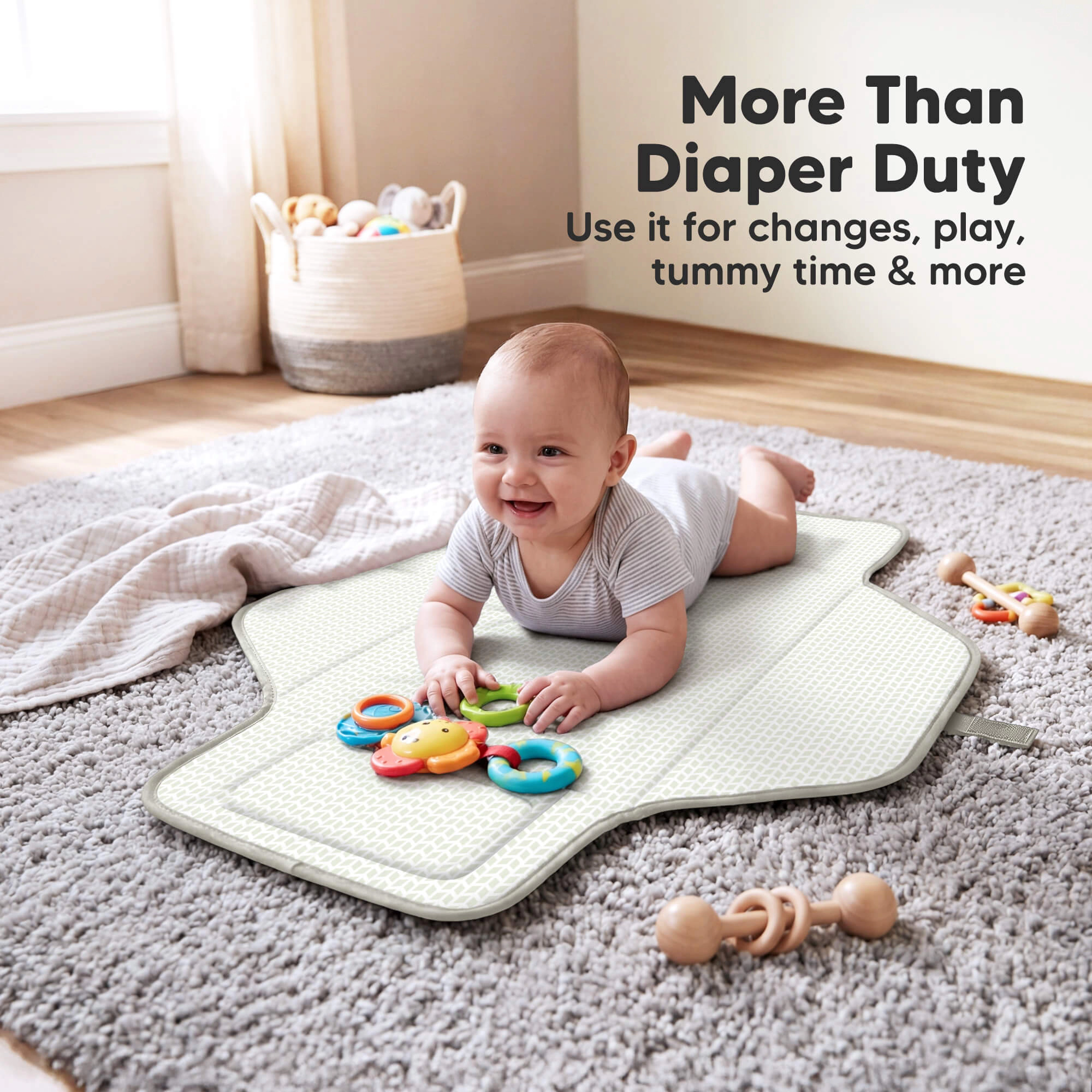 KeaBabies Flex Diaper Changing Pad for Baby Girls and Boys