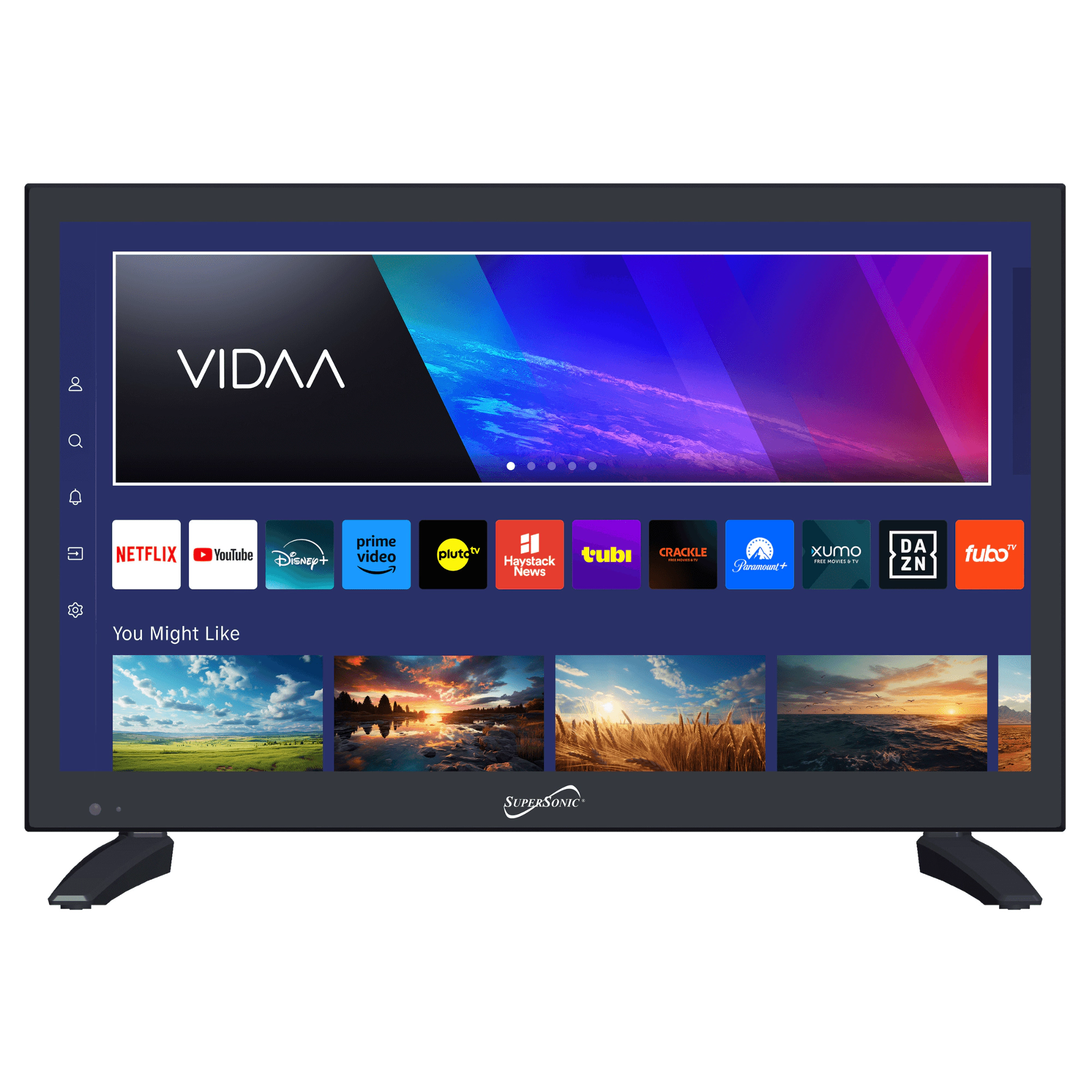 Supersonic 19" VIDAA LED Smart TV with Built-In WiFi