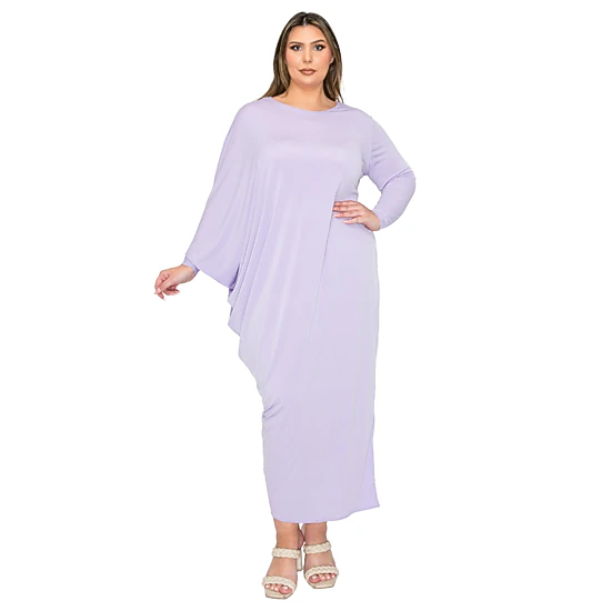L I V D Women's Plus Size Louella Asymmetrical Maxi Dress