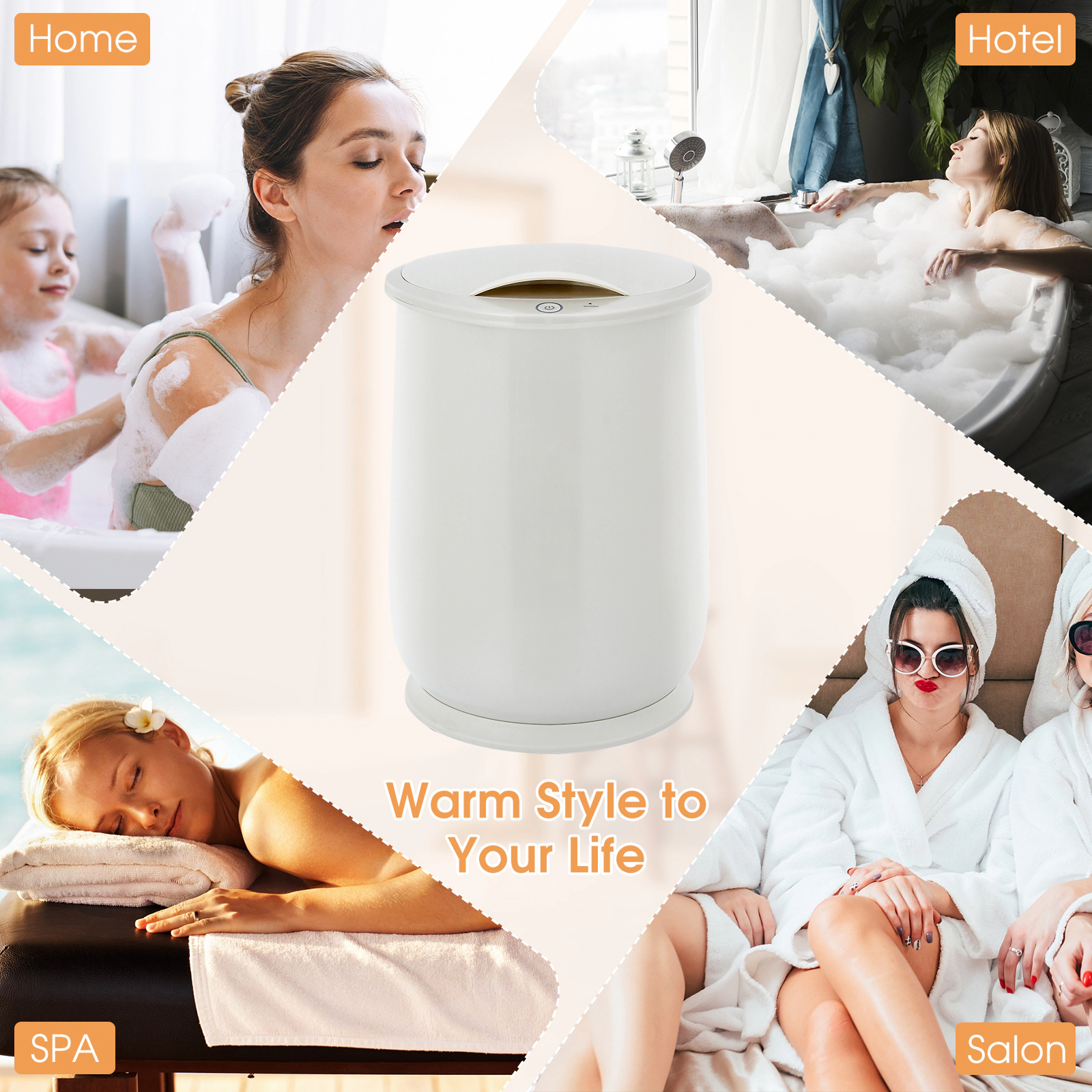 LJG 21L Bathroom Towel Warmer with Auto Shut