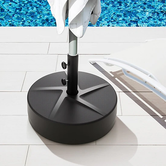 SlickBlue Fillable Patio Umbrella Base with Adapters and Pole