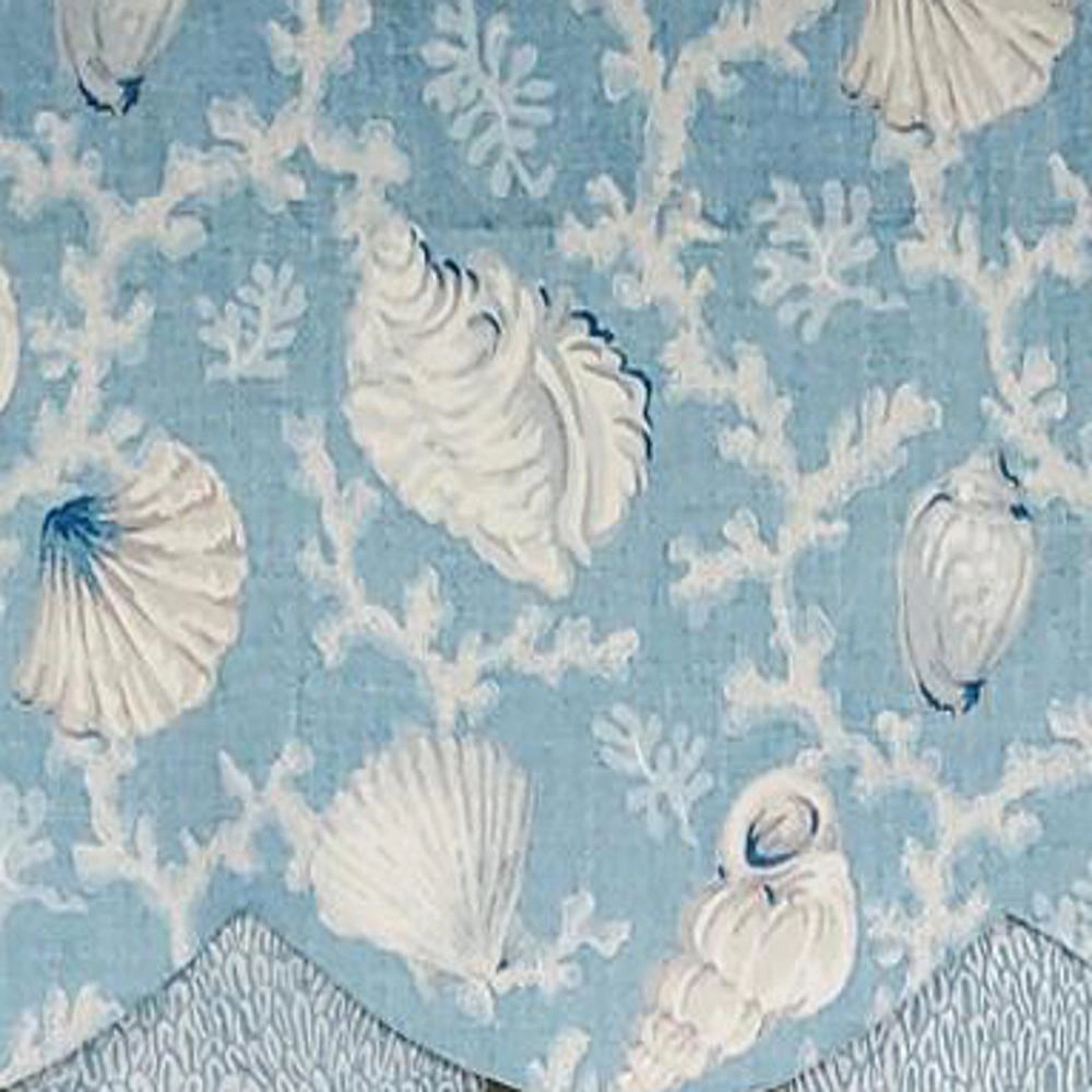 RLF Home Luxurious Modern Design Classic Jenna Glory Style Window Valance 50" x 16" Sky