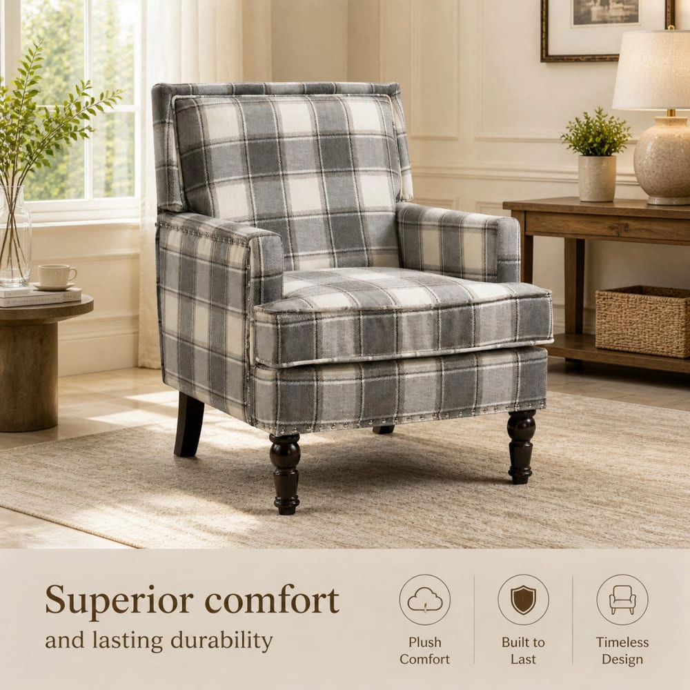 GOODSILO Versatile Upholstered Cotton Accent Chair